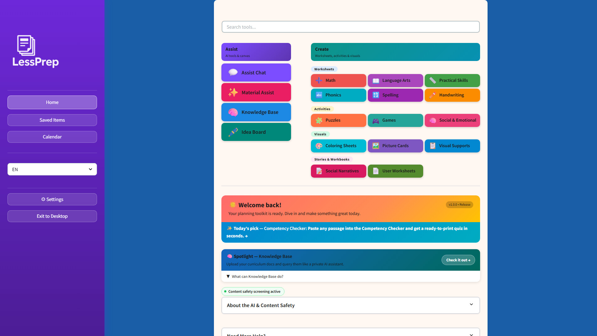 LessPrep screenshot 1