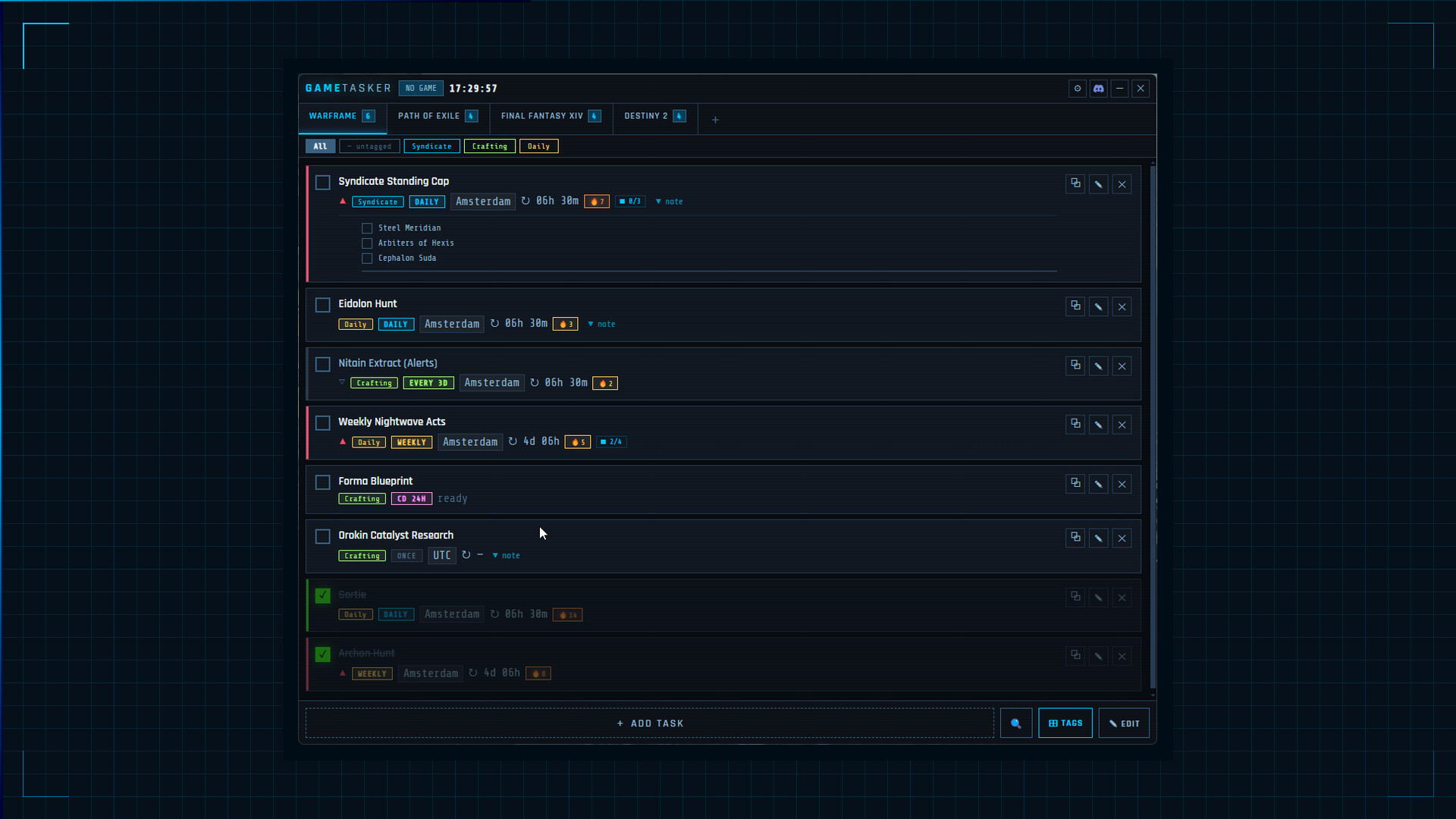 GameTasker screenshot 1