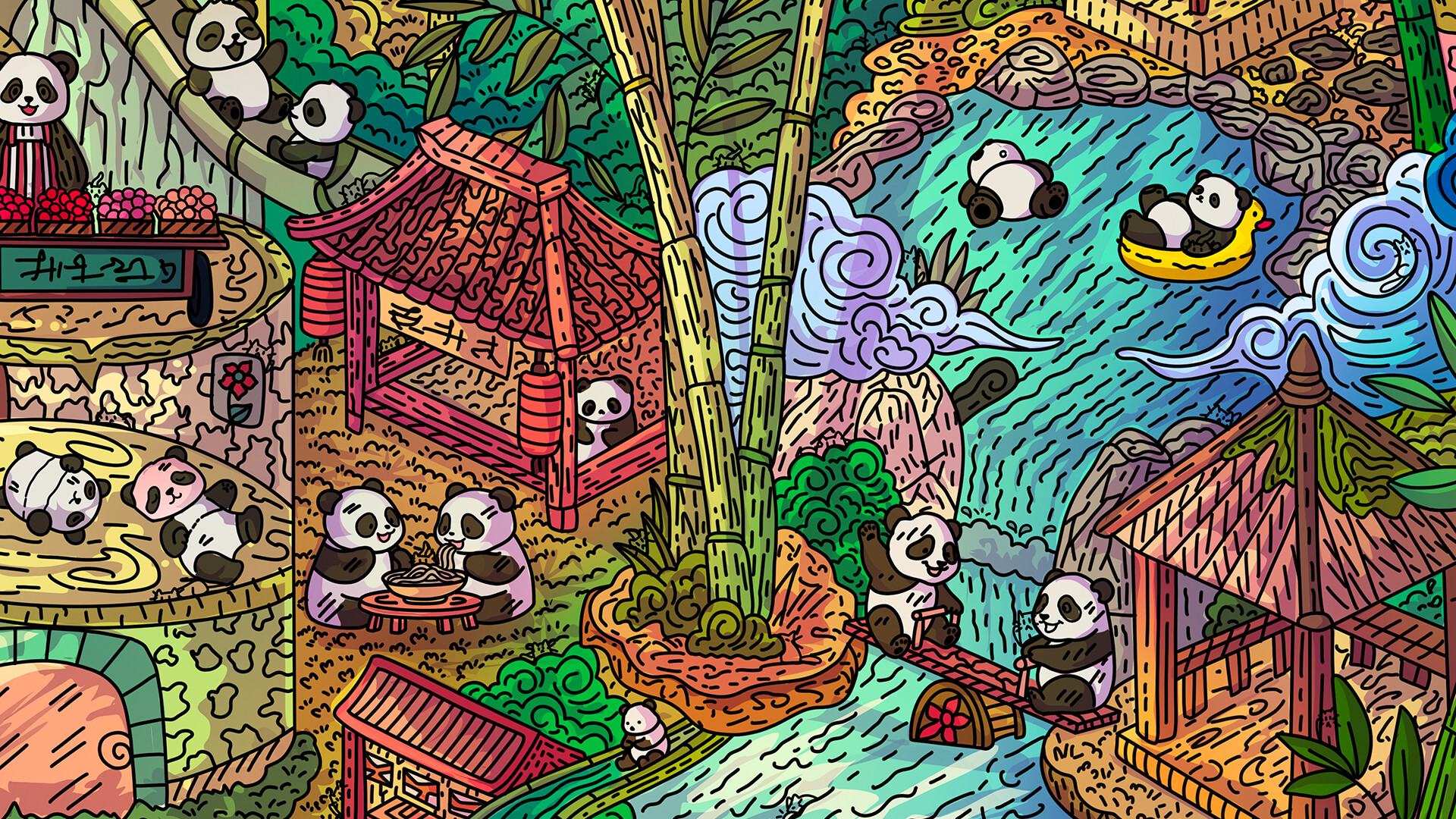 100 Panda Cats screenshot 1