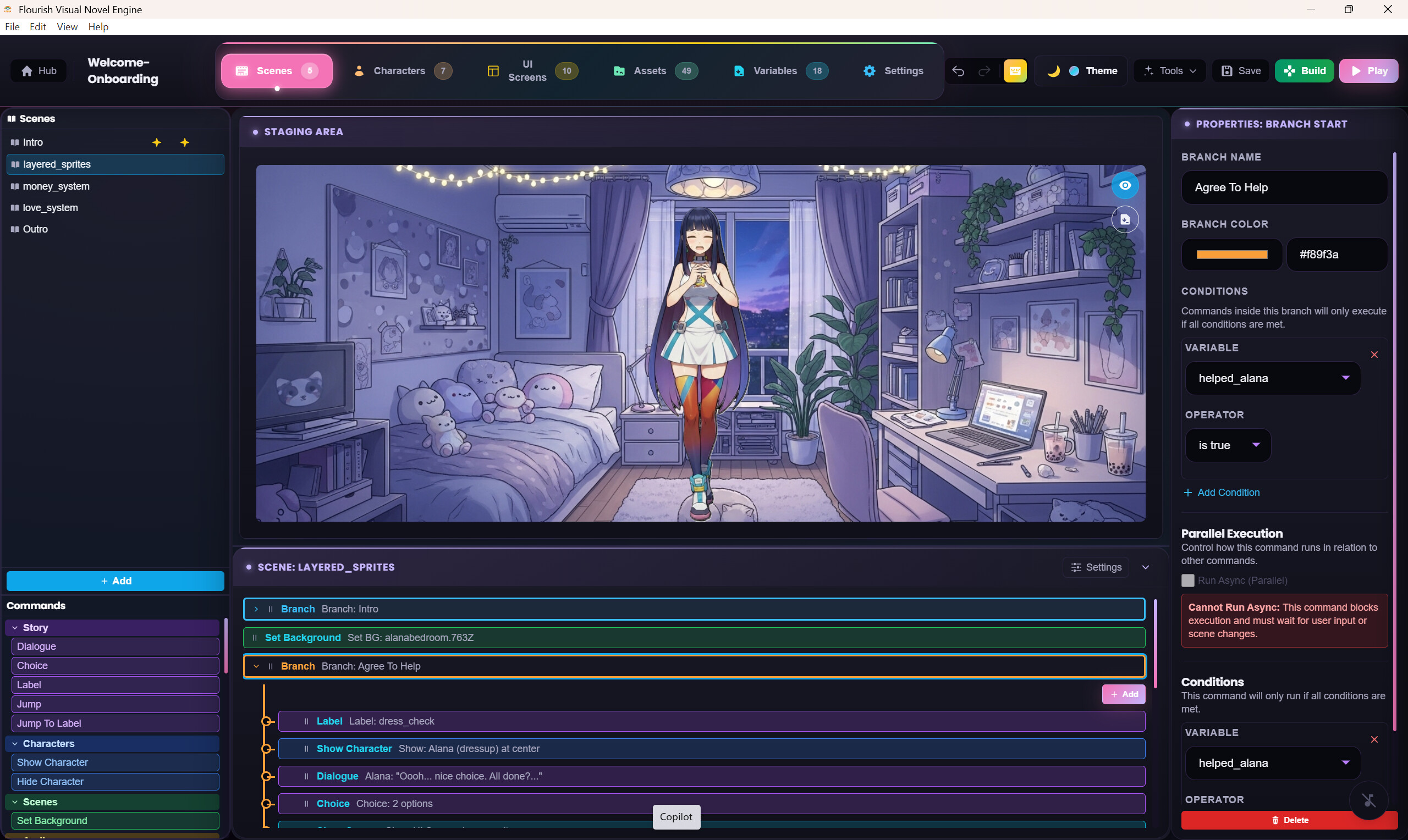 Flourish Visual Novel Engine screenshot 5