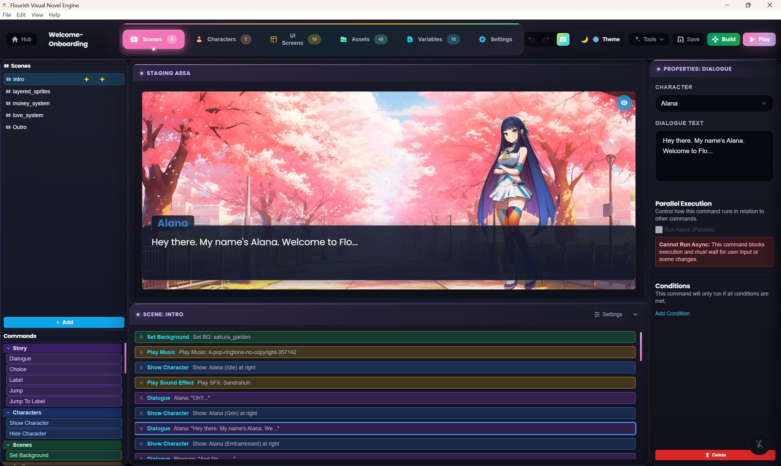 Flourish Visual Novel Engine screenshot 4