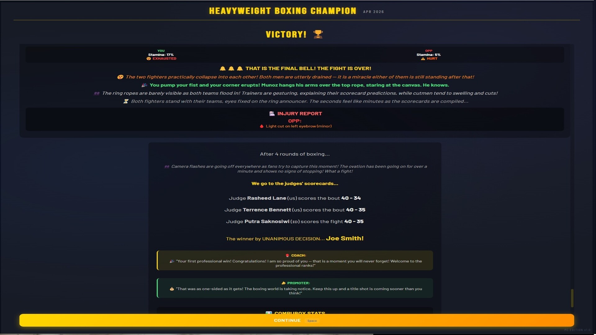 Sim: Heavyweight Boxing Champion screenshot 9