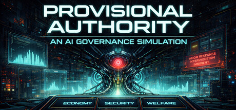 Provisional Authority: An AI Governance Simulation — Steam header