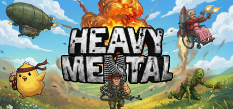 Heavy Mental: A Co-op Action Roguelite — Steam header