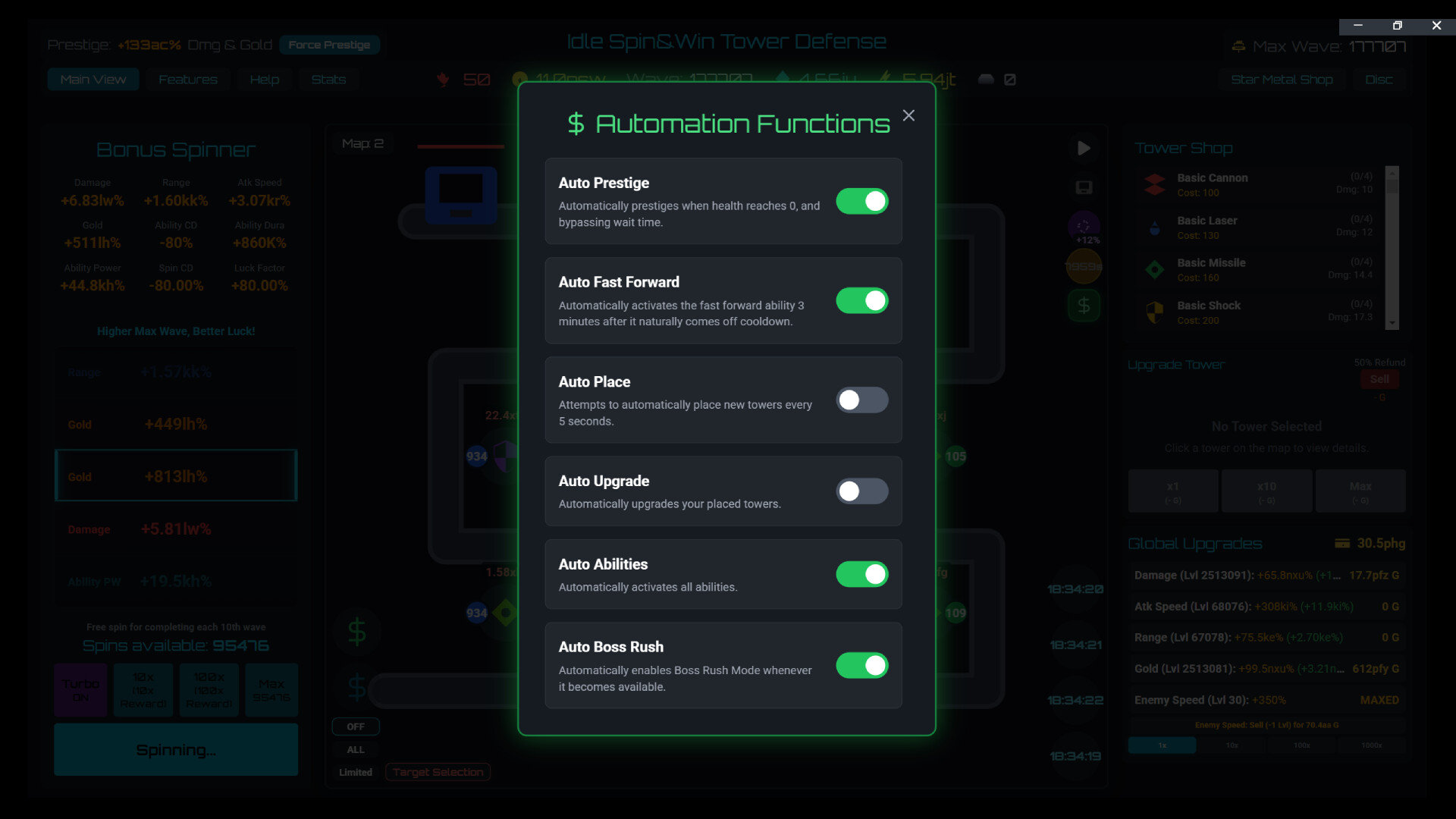 Idle Spin&Win Tower Defense screenshot 9