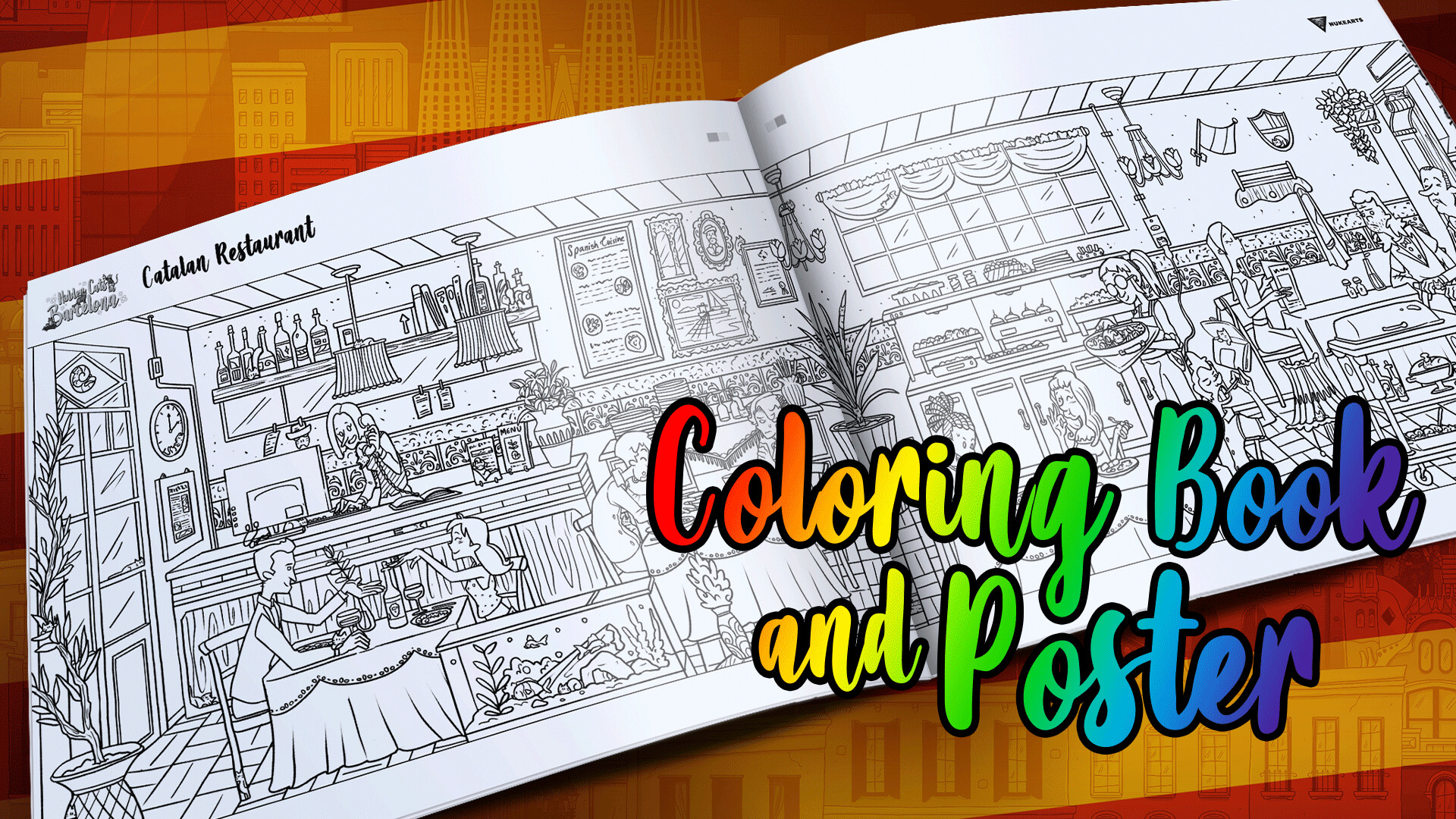Hidden Cats in Barcelona - Coloring Book and Poster screenshot 1