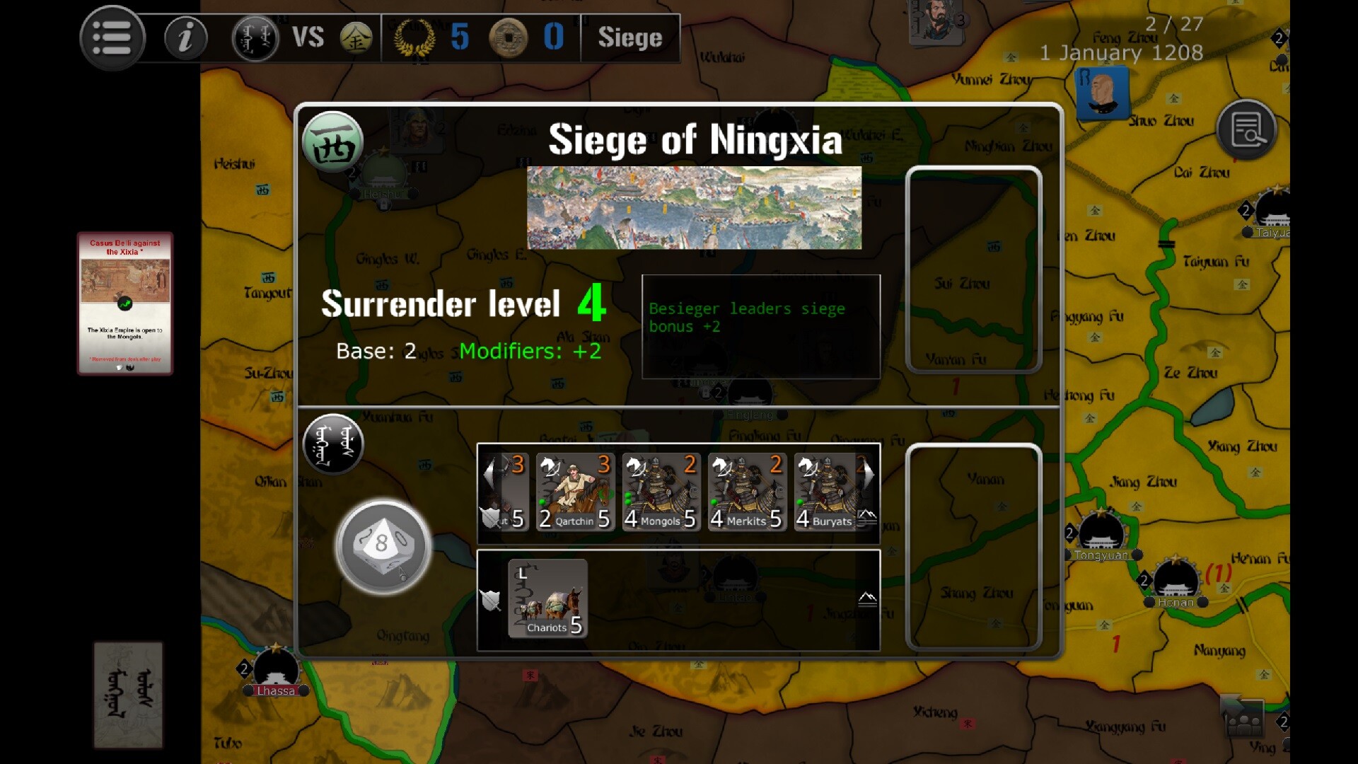 Wars Across the World: Genghis 1207 screenshot 4