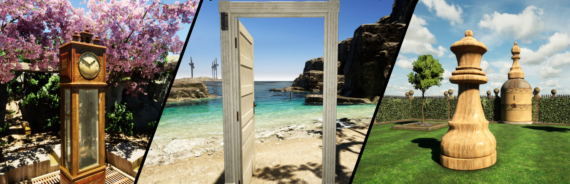 The Clock the Queen and the Door on the Beach