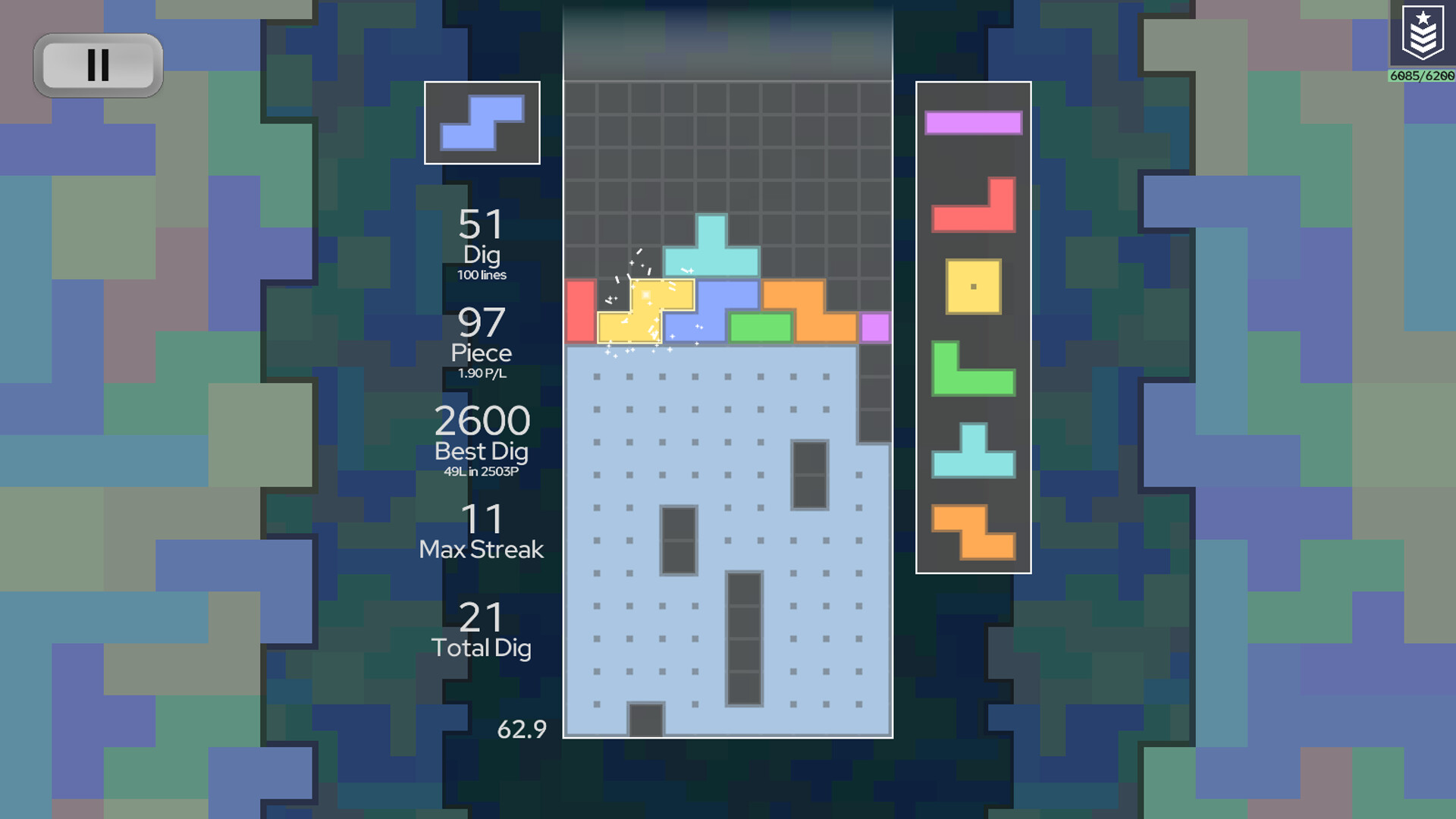 Techmino-Downstacking screenshot 1