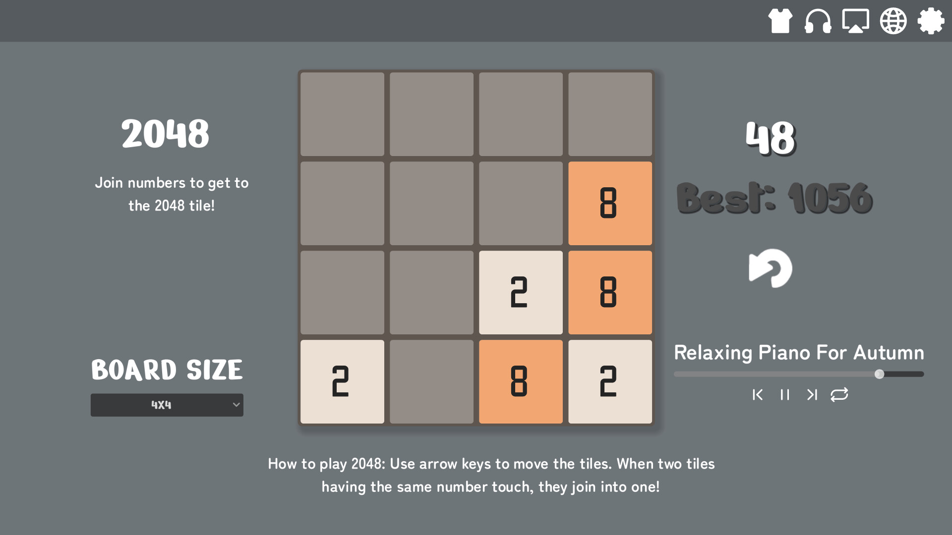 Monotone 2048 screenshot 4