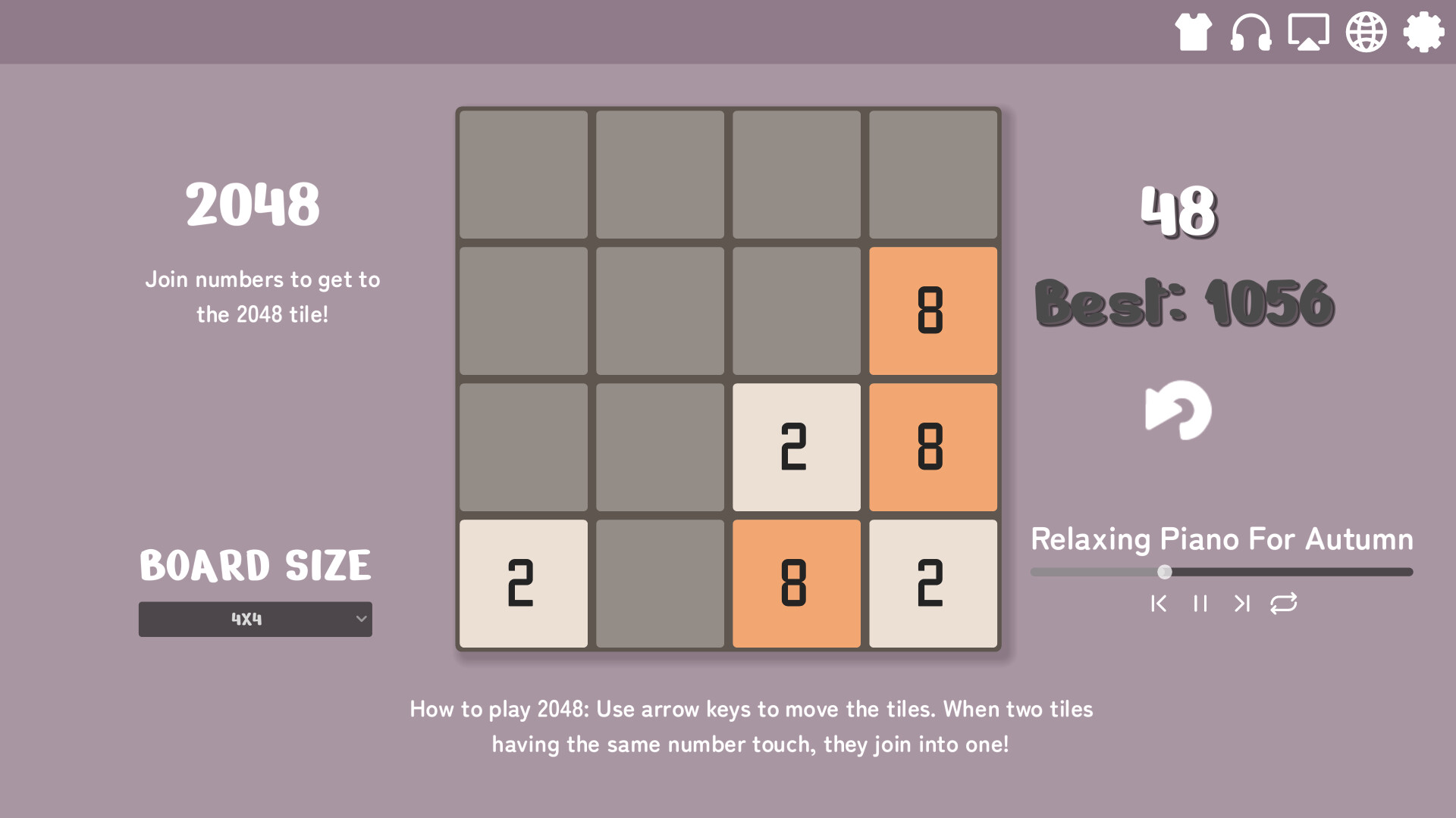 Monotone 2048 screenshot 1