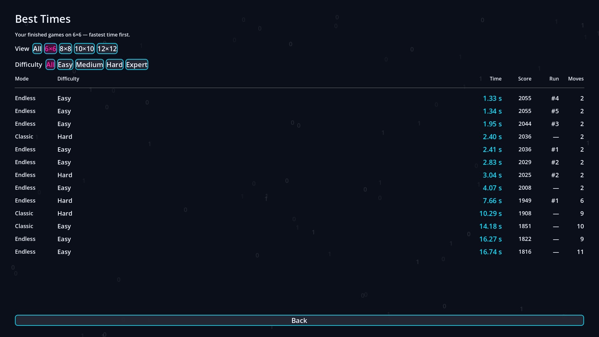 Binairo screenshot 4