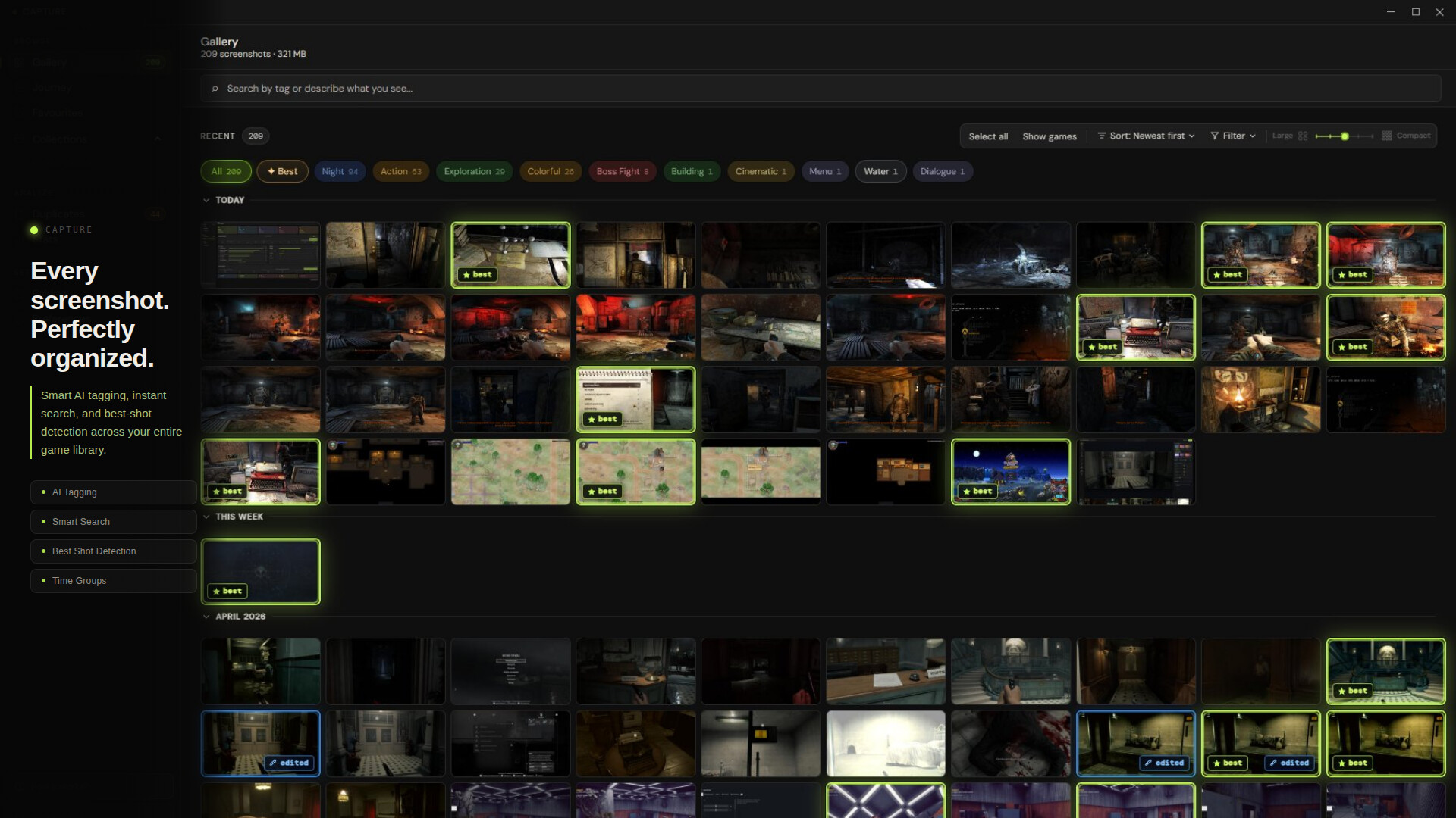 Capture - Screenshot Organizer screenshot 1