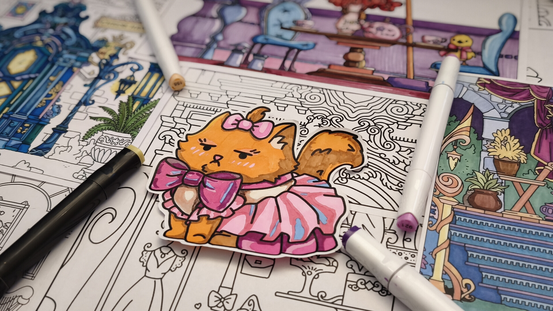 FIND KITTENS 11: Dollhouse - Coloring Book screenshot 4