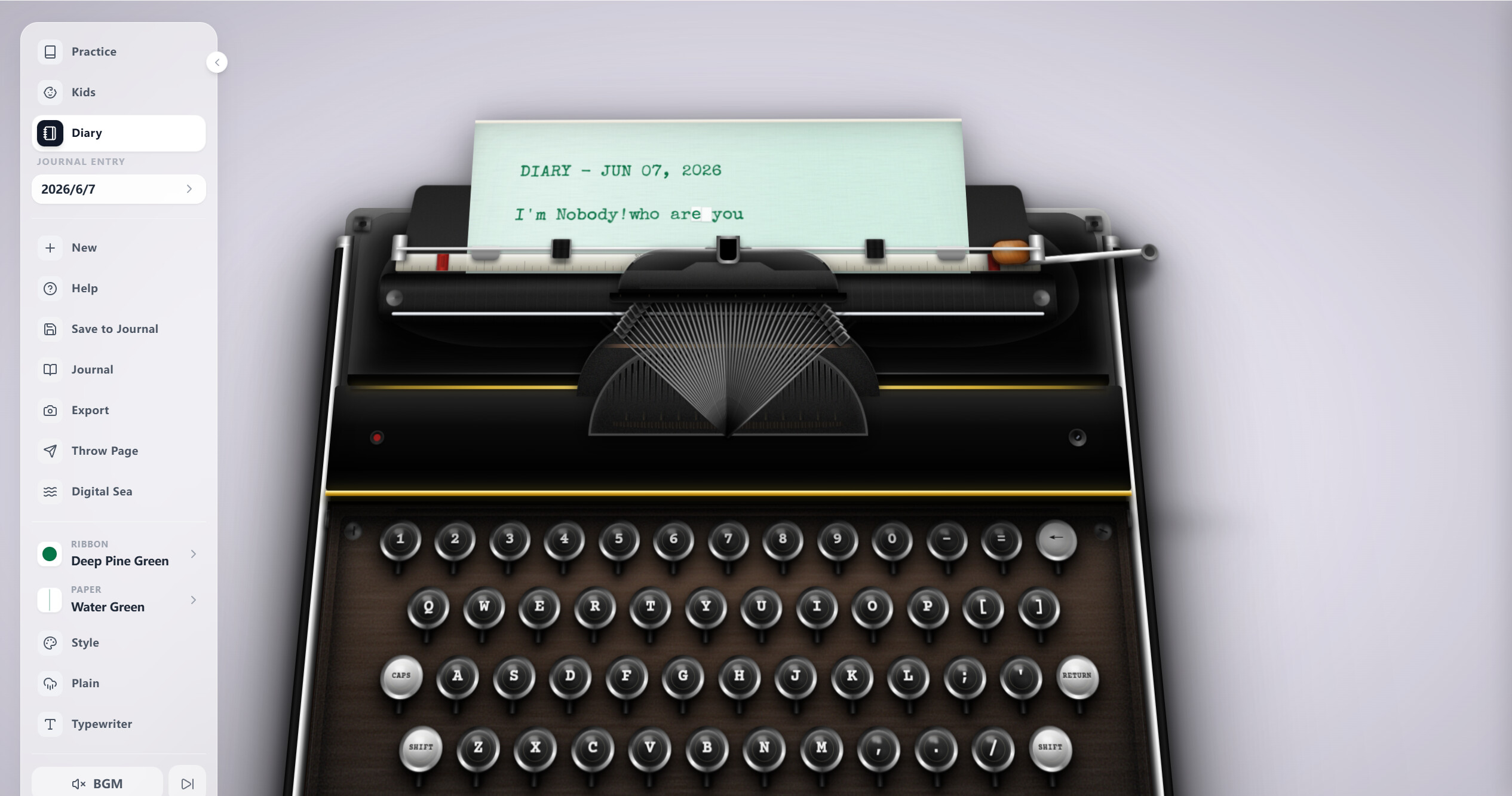 typewriter screenshot 5