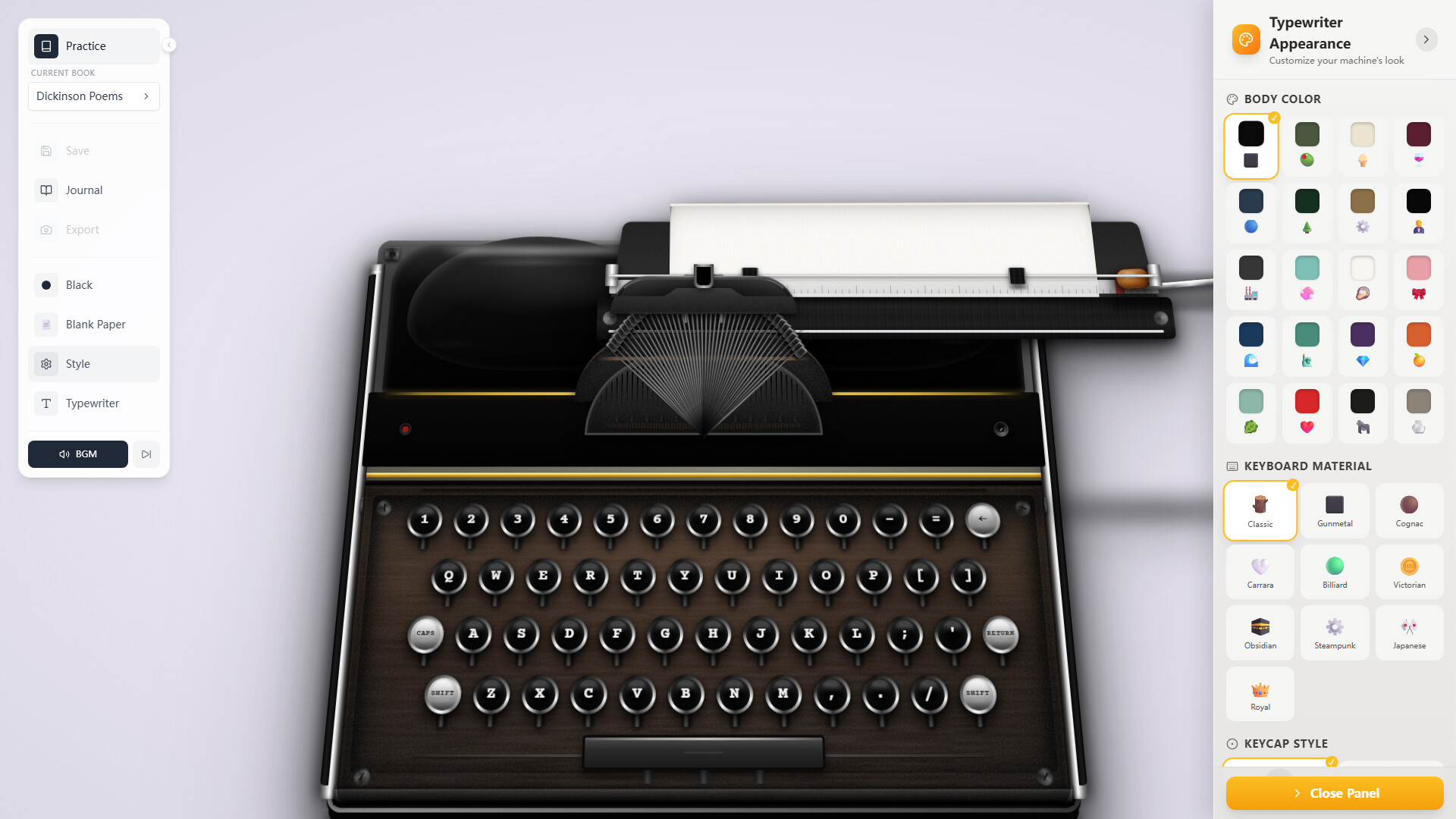 typewriter screenshot 2
