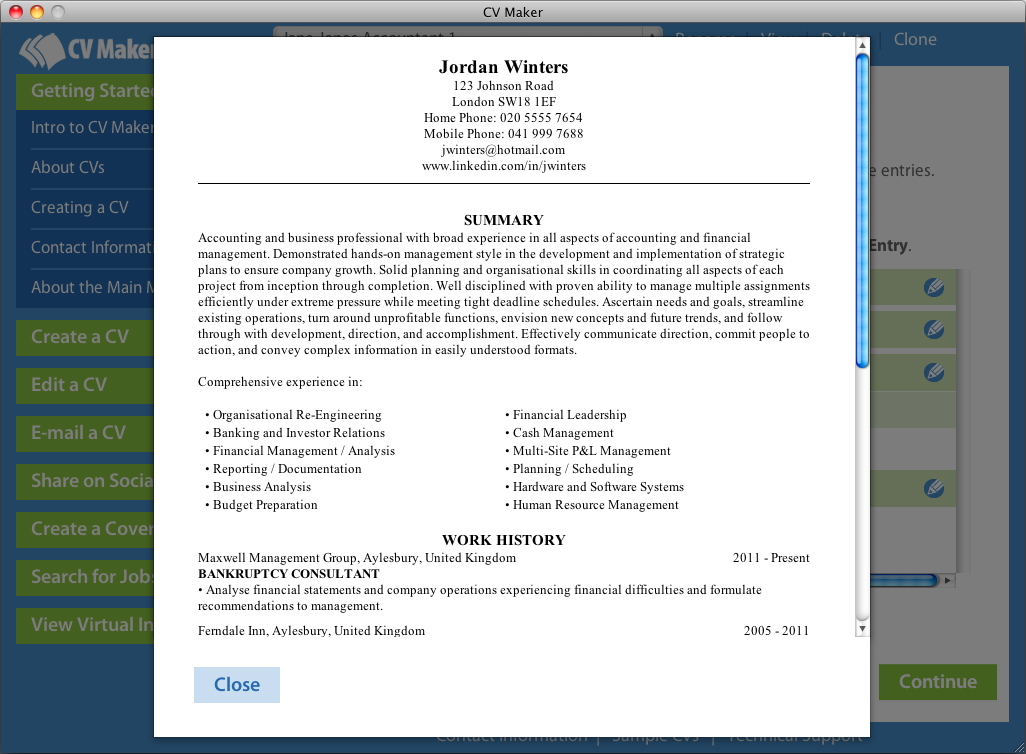 CV Maker for Mac screenshot 6