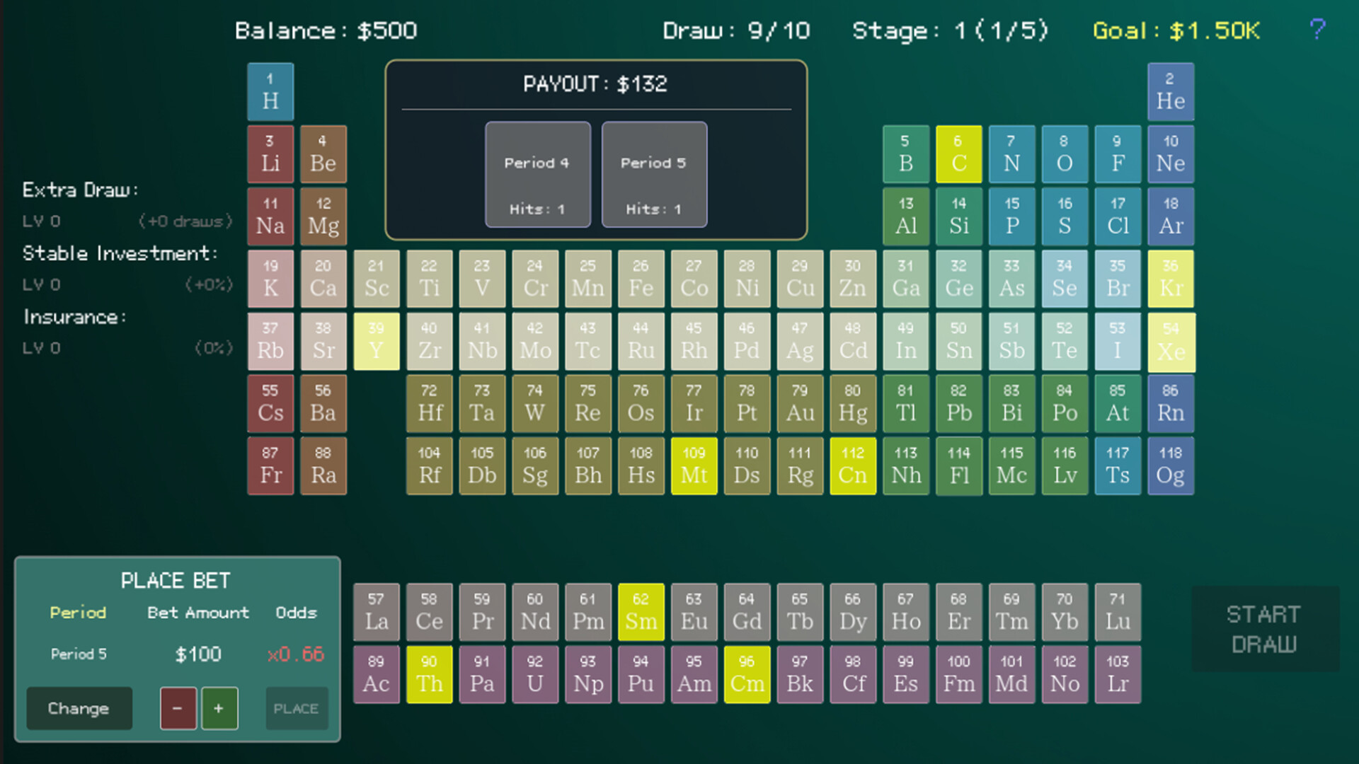 Periodic Lottery screenshot 3