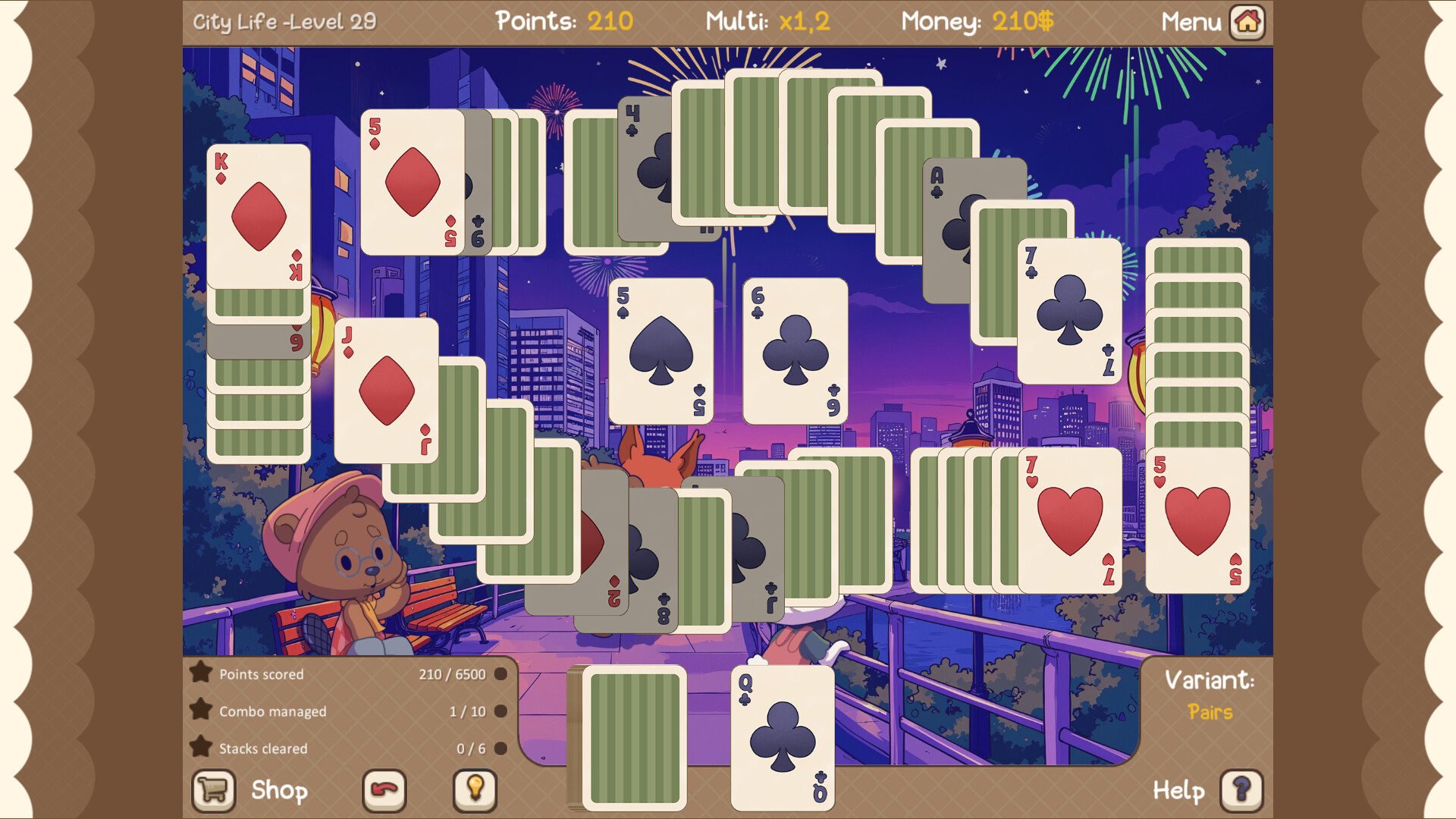Clover Town Cozy Solitaire screenshot 2
