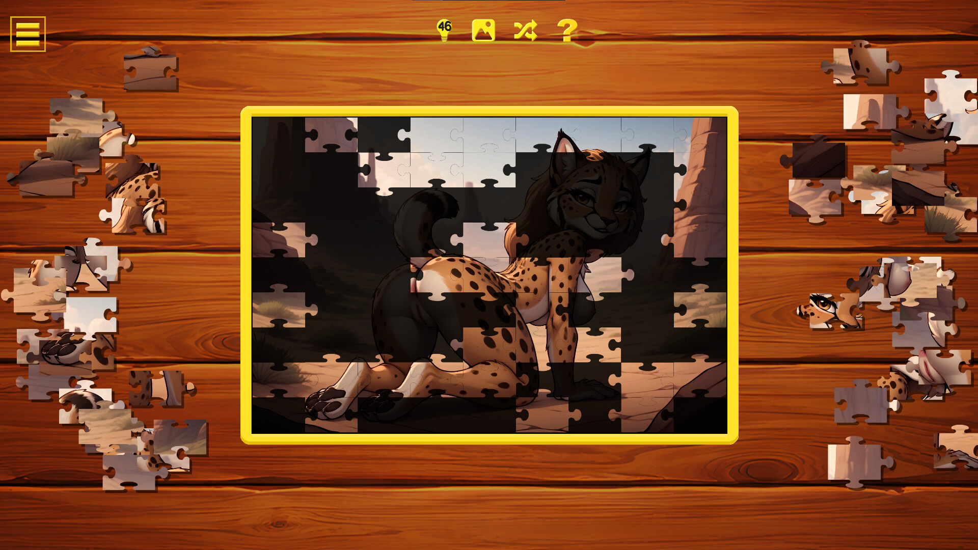 Wild West Furry - Hentai Jigsaw screenshot 1
