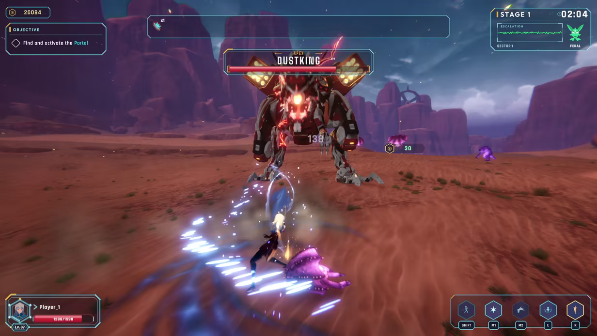 Stylized anime fighter mid-attack with high-impact visual effects
