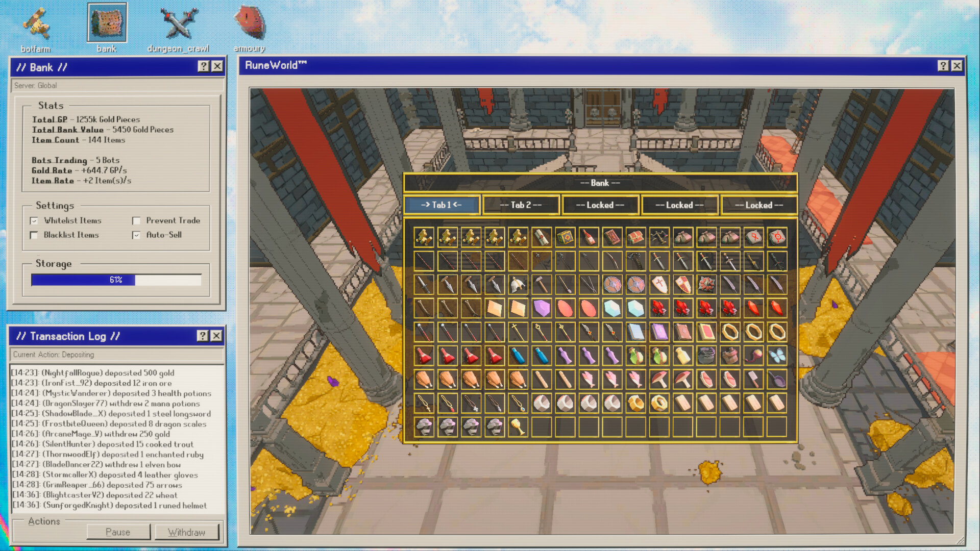 MMO Botfarm Simulator screenshot 5
