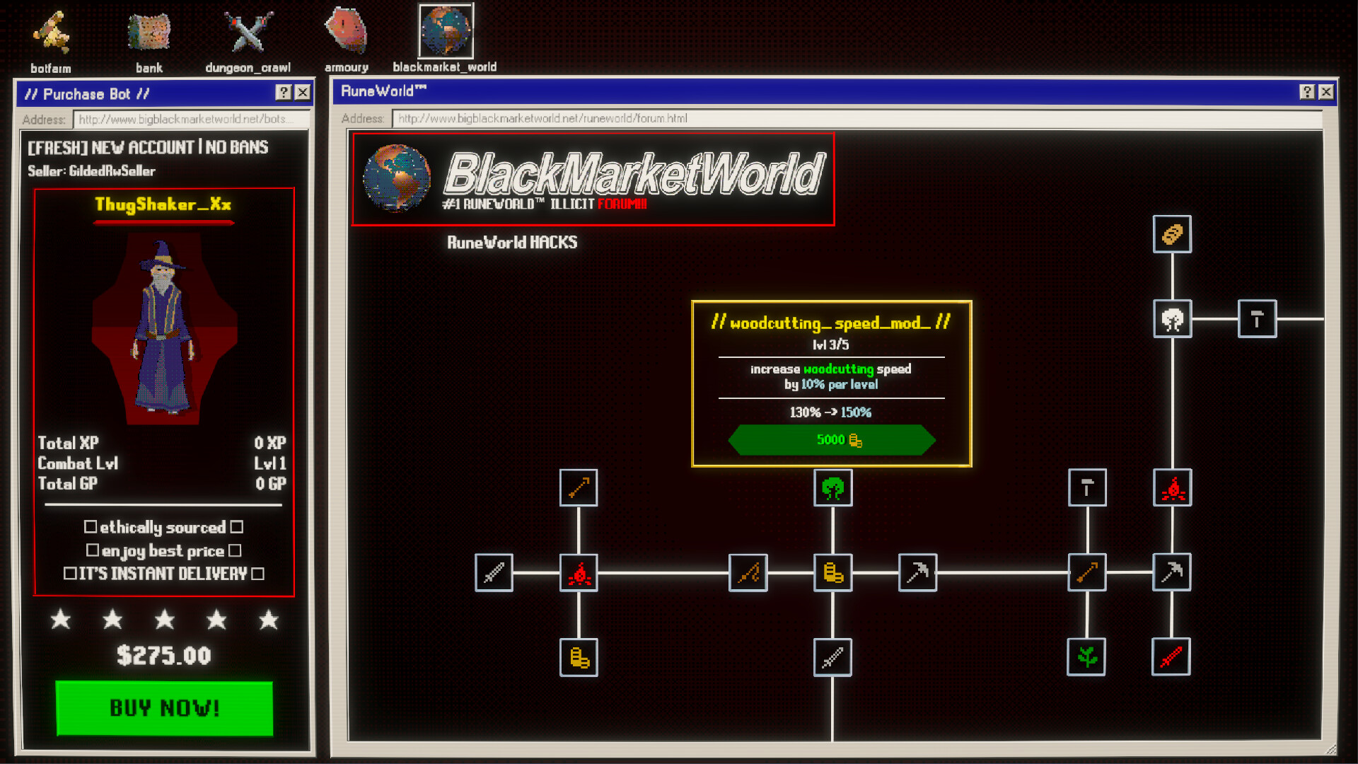 MMO Botfarm Simulator screenshot 2