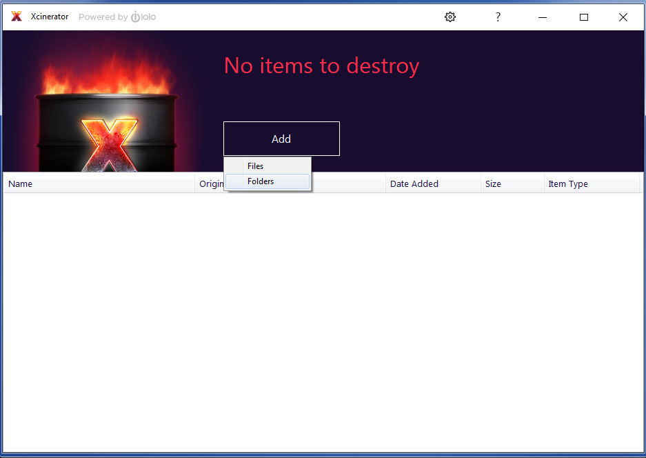 Xcinerator screenshot 2