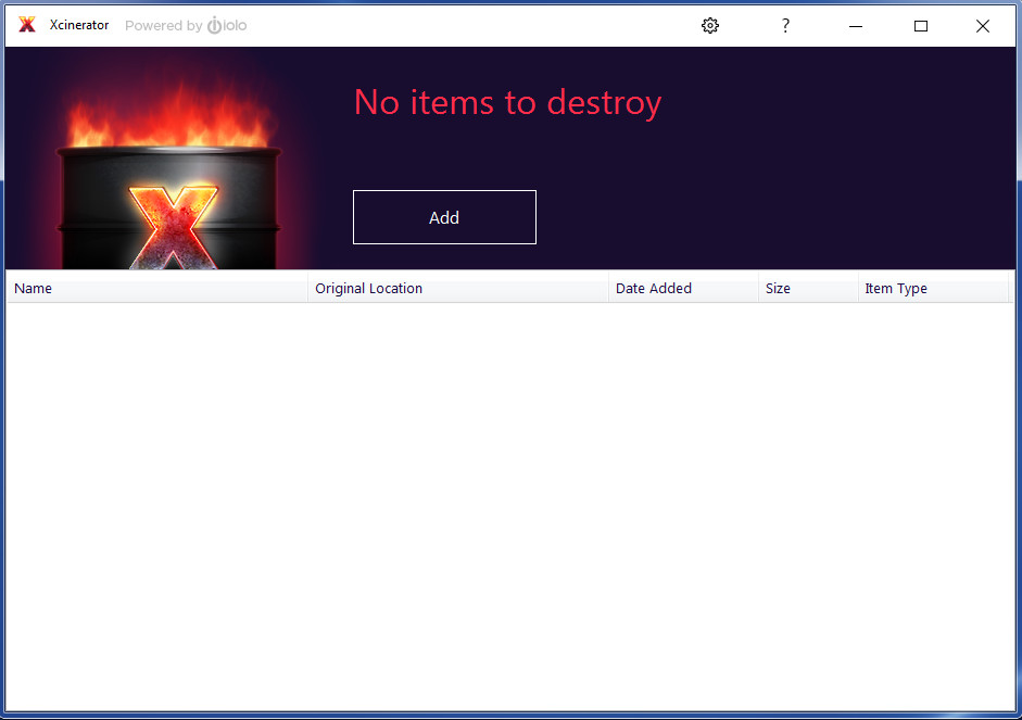 Xcinerator screenshot 1