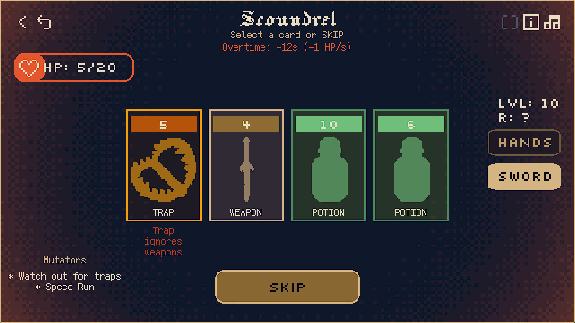Scoundrel screenshot 1