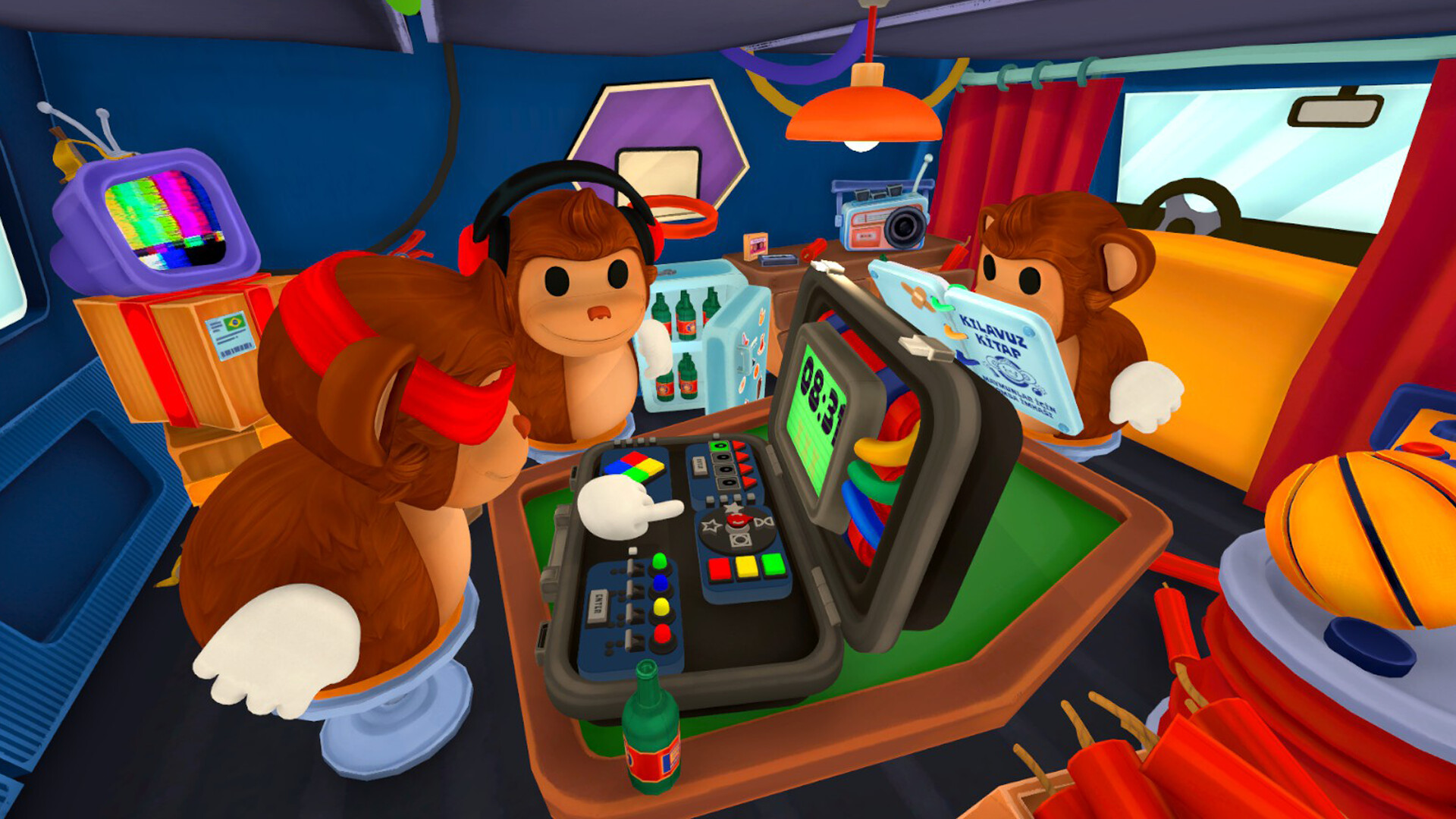 A BOMBANANA player interacting with a bomb module