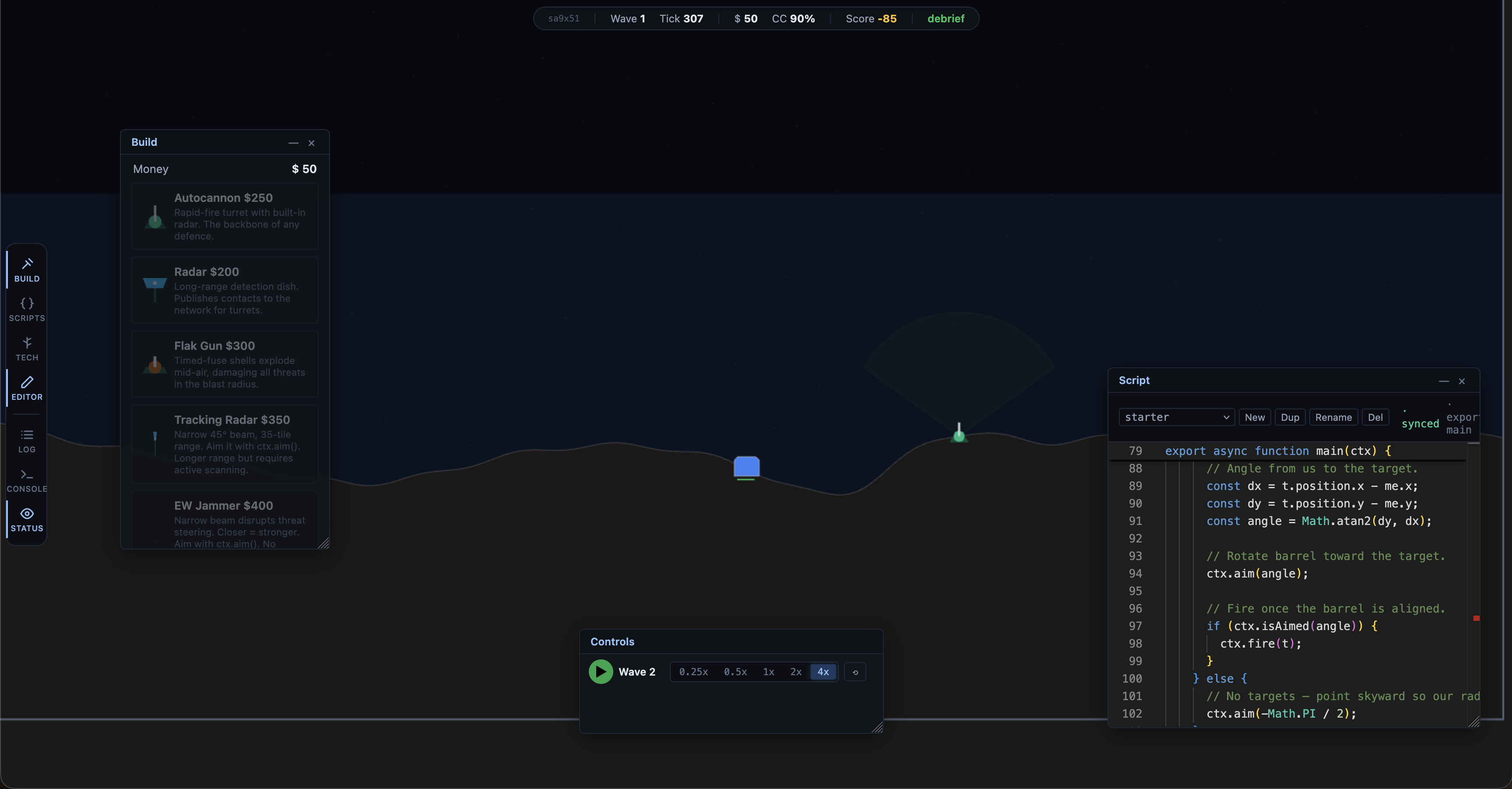Overhead screenshot 1
