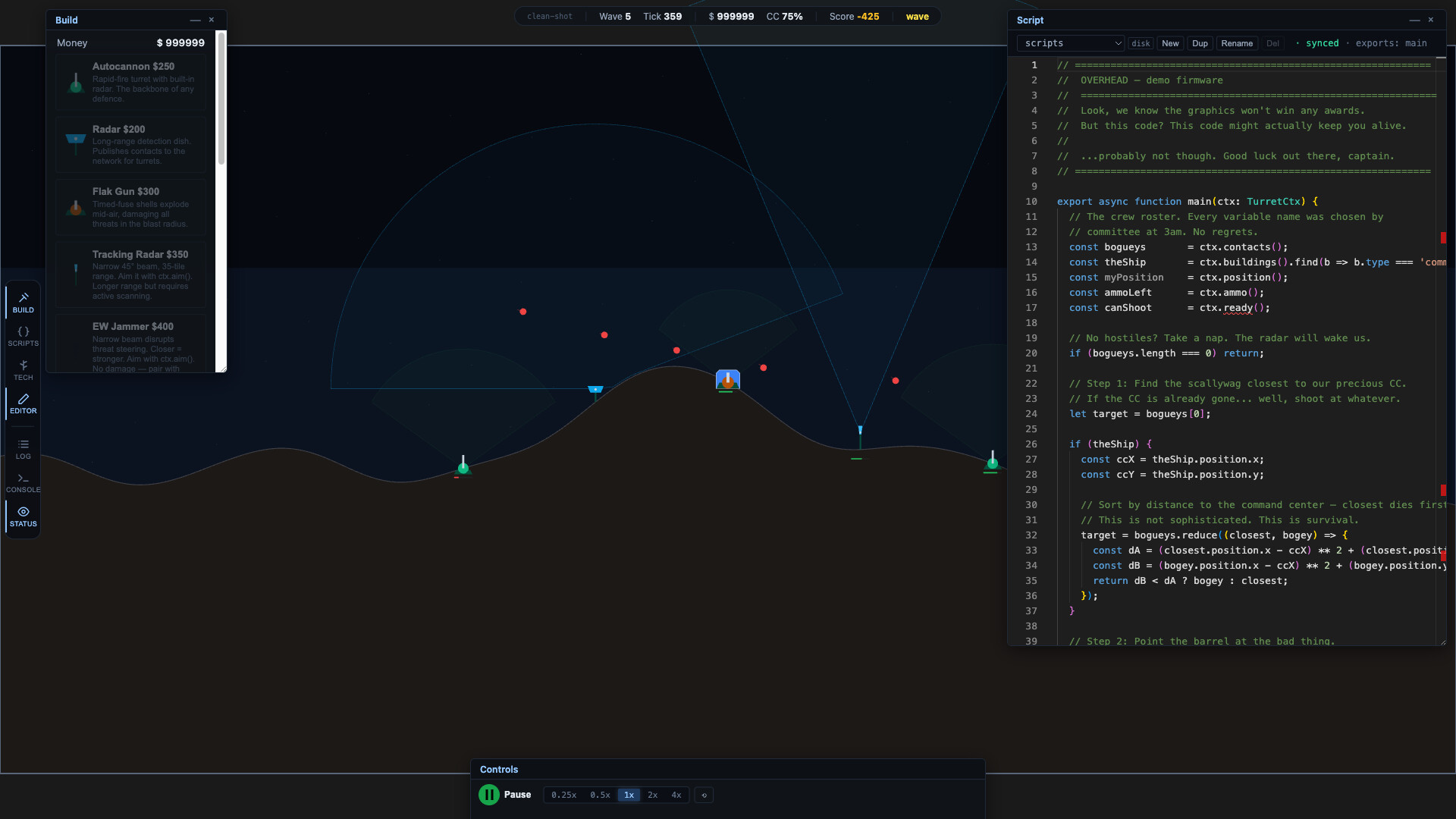 Overhead screenshot 3