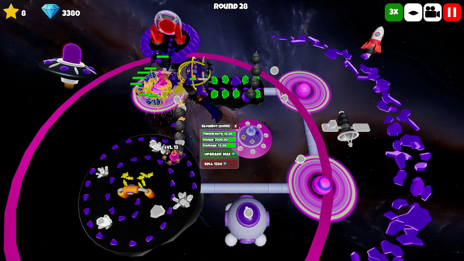 Glowbot Tower Defense screenshot 2