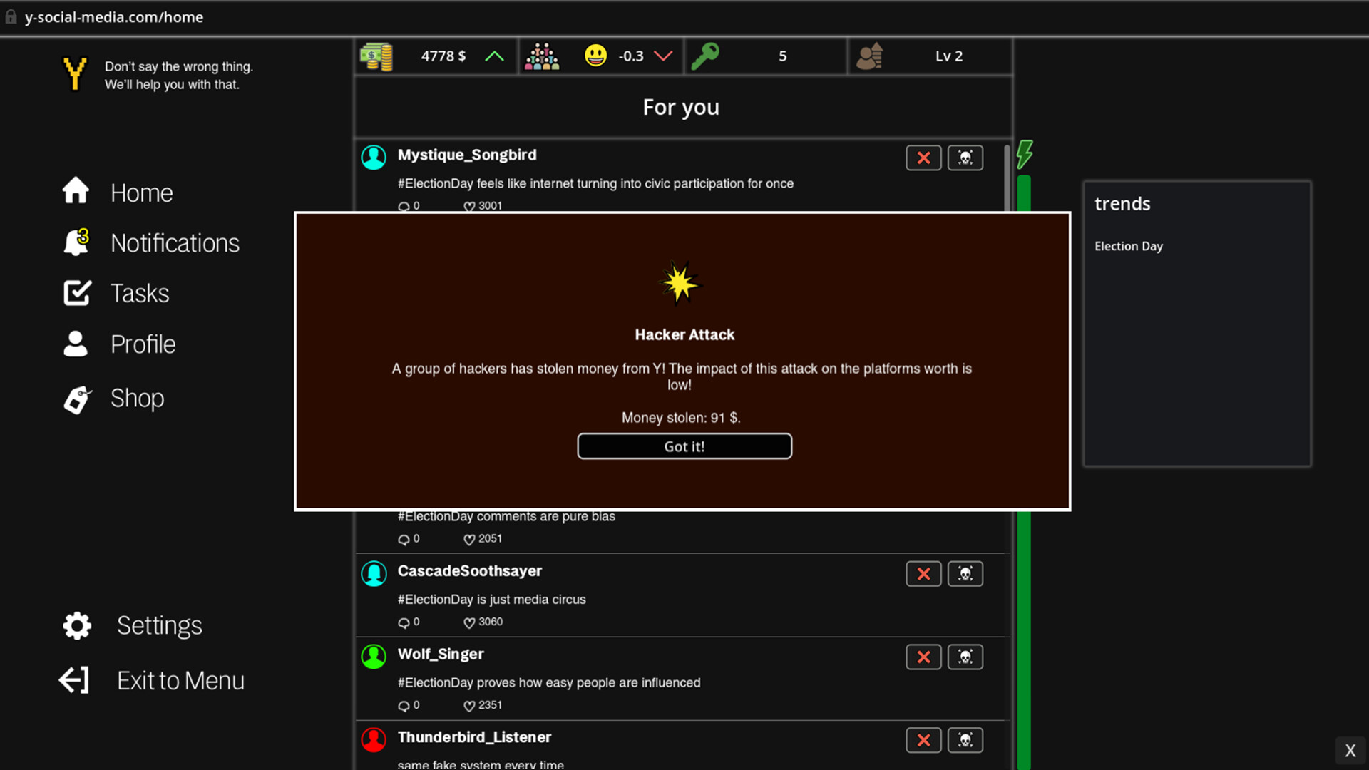 Y: Solo Mod Simulator screenshot 2