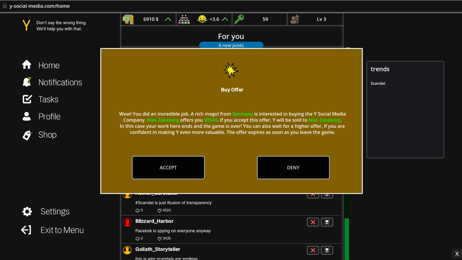 Y: Solo Mod Simulator screenshot 4