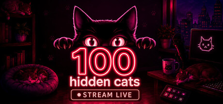 100 Hidden Cats Stream Live — Steam header