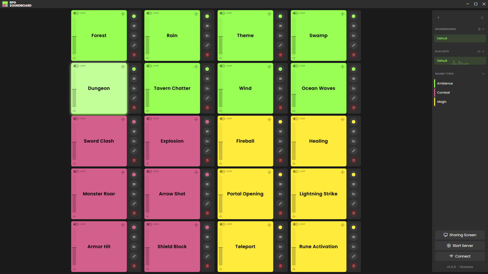 RPG Soundboard screenshot 1