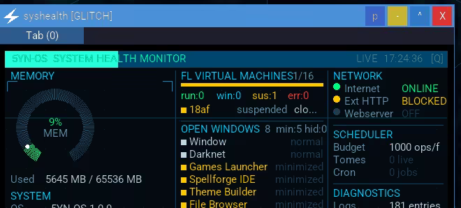 Syshealth glitching in the Terminal