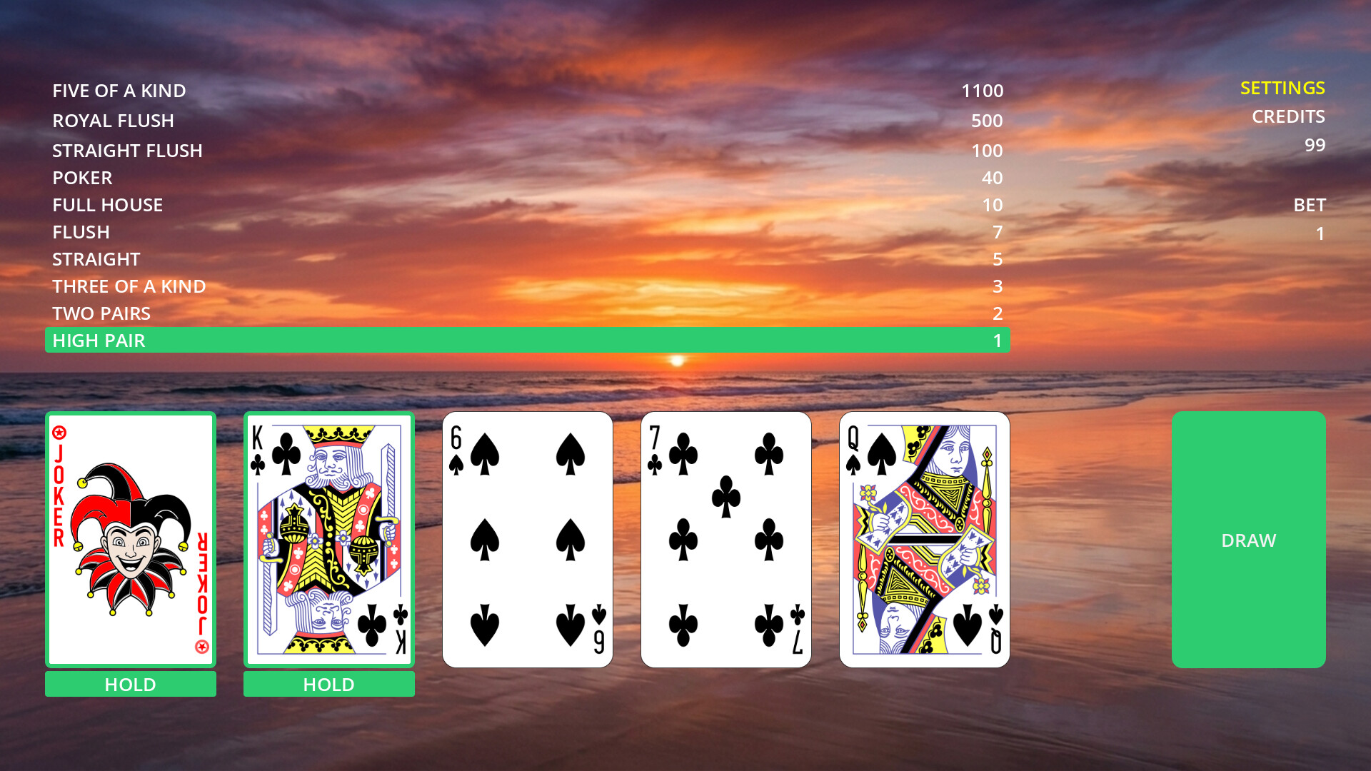 Poker Double or Nothing screenshot 2