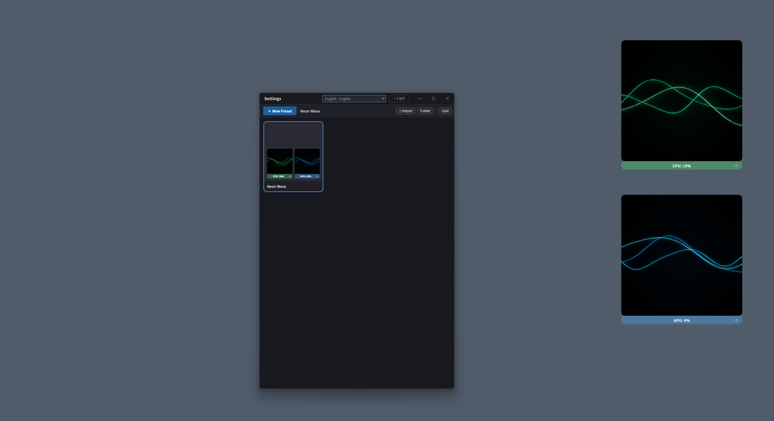 On Your Screen – Reactive CPU GPU Visualizer screenshot 1