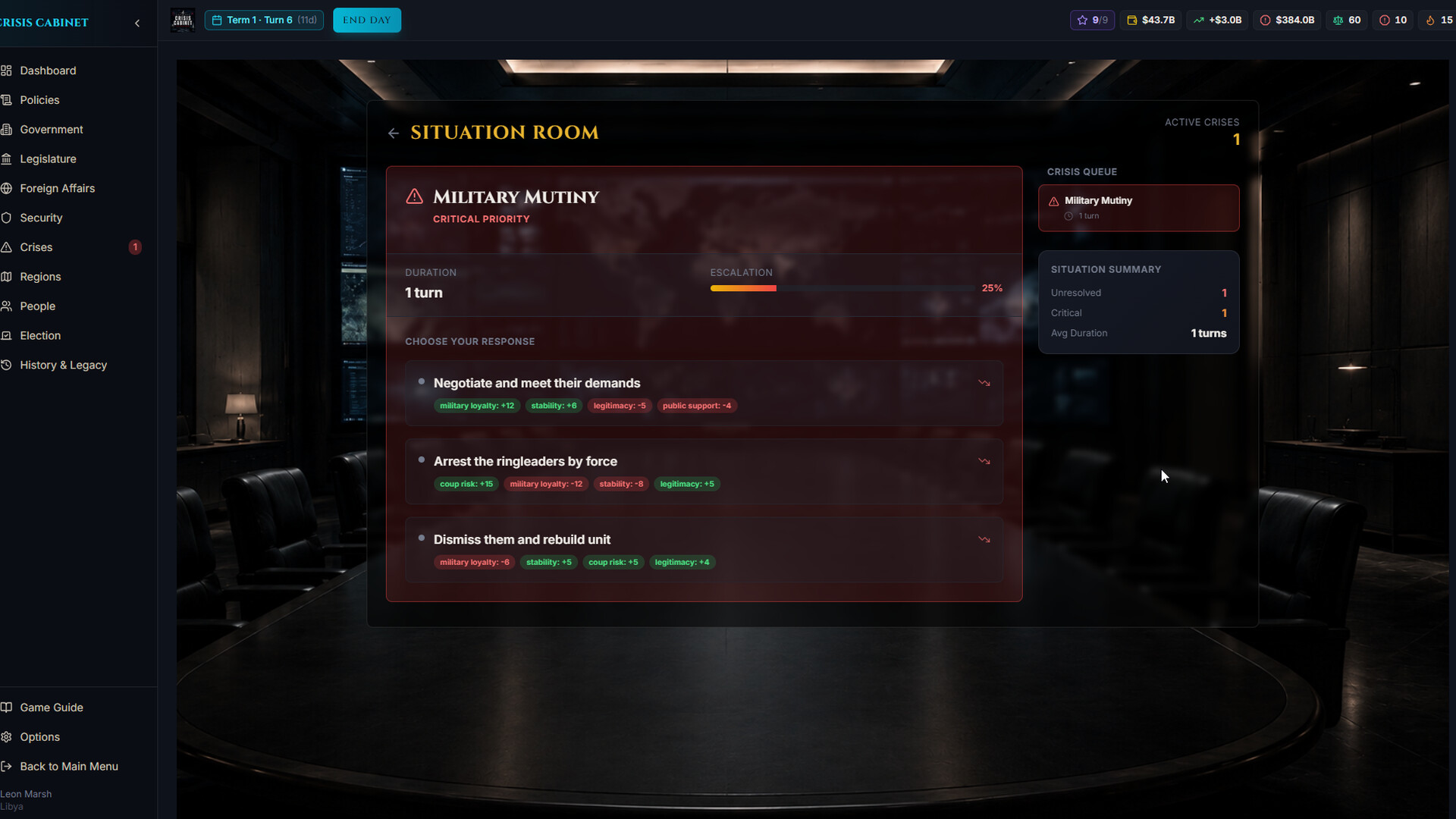 Crisis Cabinet screenshot 4