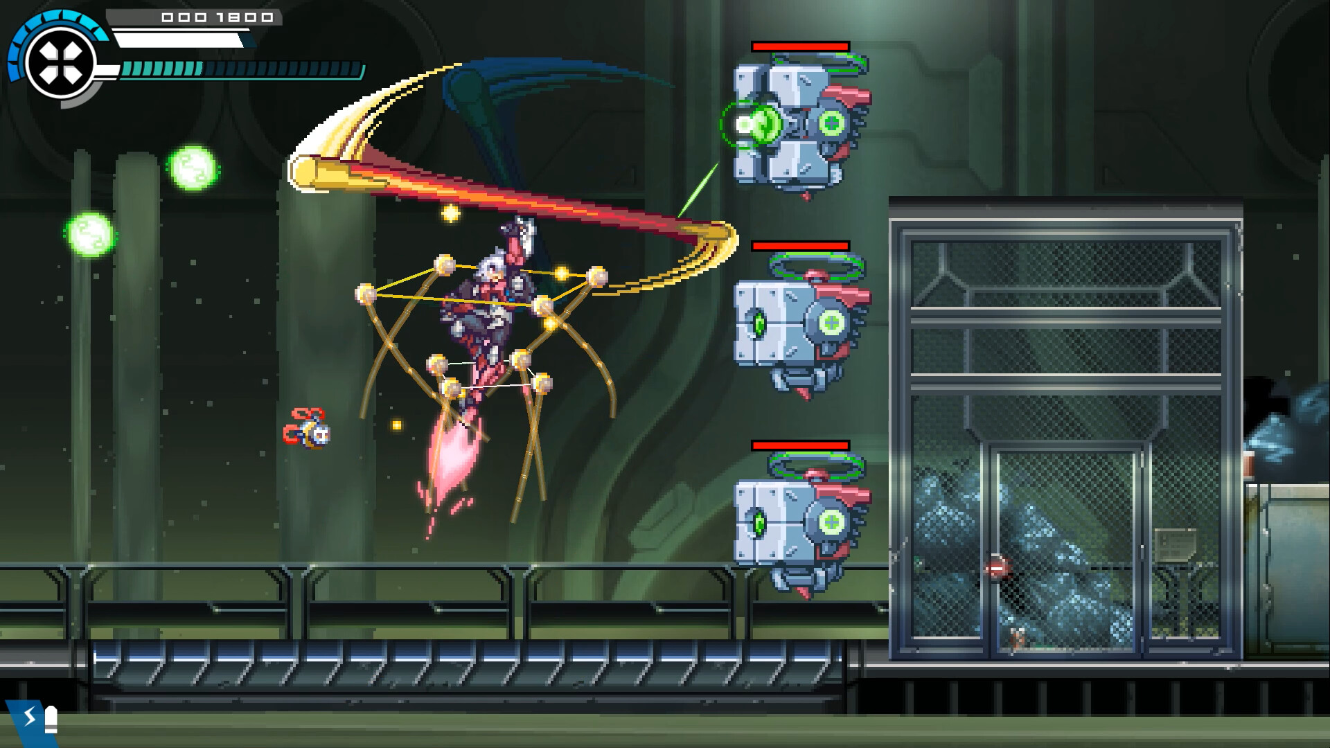 Official Steam screenshot showing Copen in combat in Gunvolt Chronicles Luminous Avenger iX 3