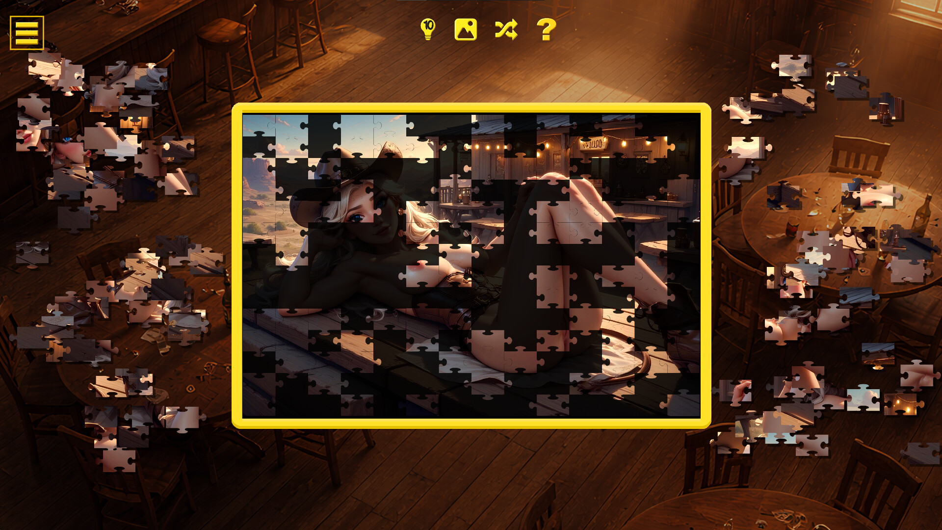 Wild West Desire - Naughty Jigsaw screenshot 1
