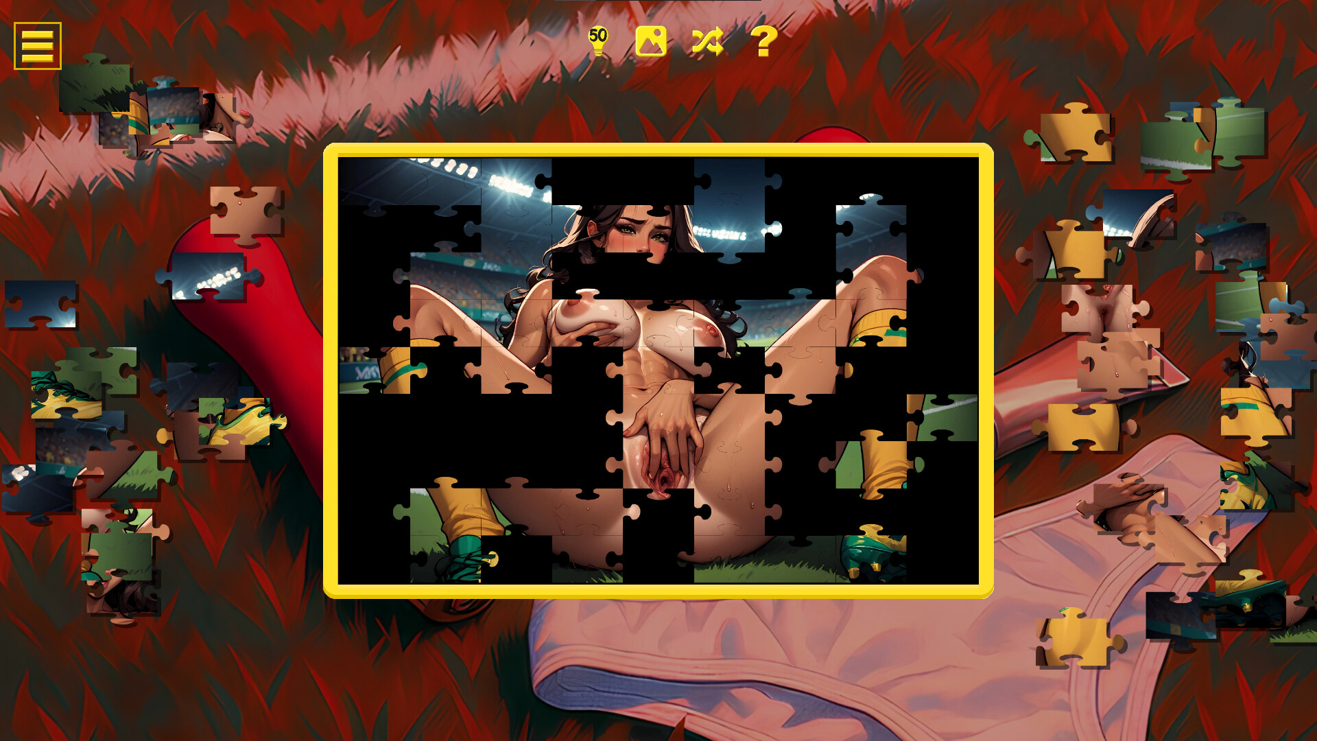 Soccer Cup Girls – Hentai Jigsaw screenshot 7