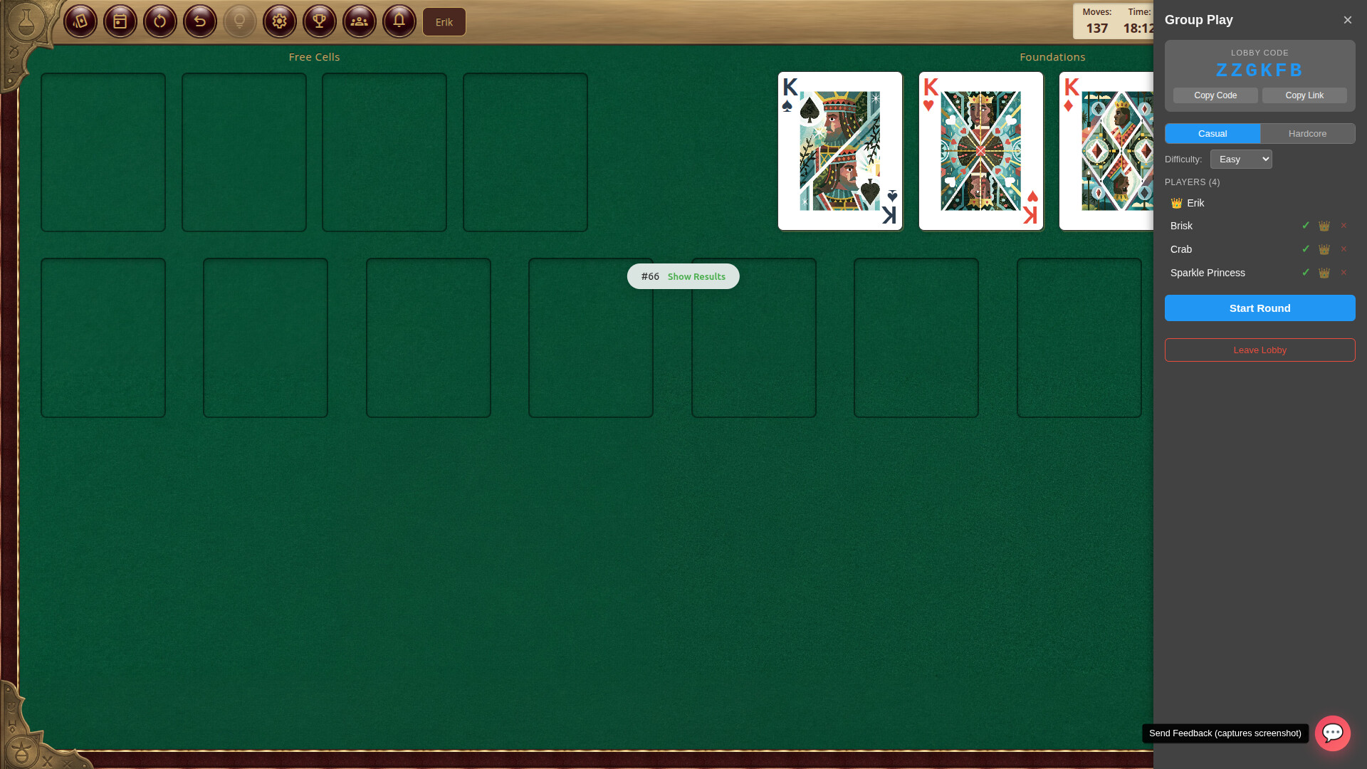 MSO FreeCell Arena screenshot 6