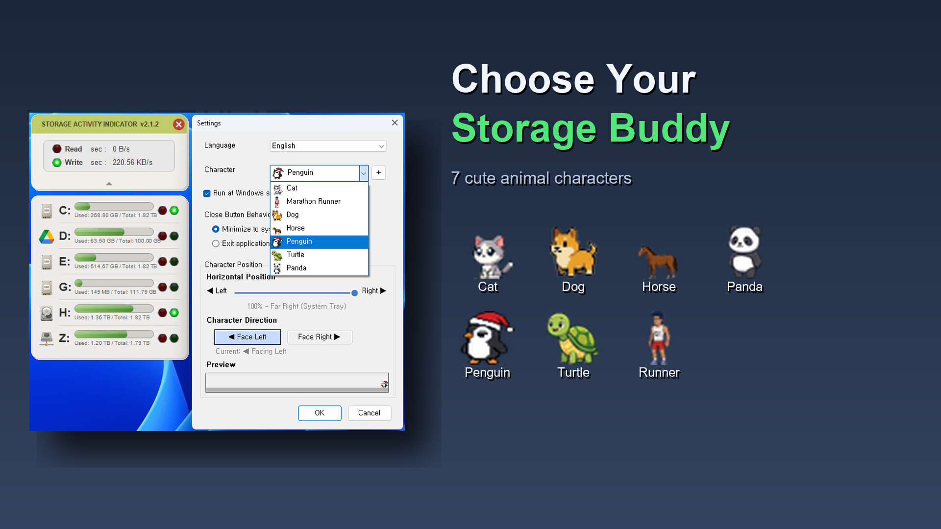 storage activity indicator screenshot 4