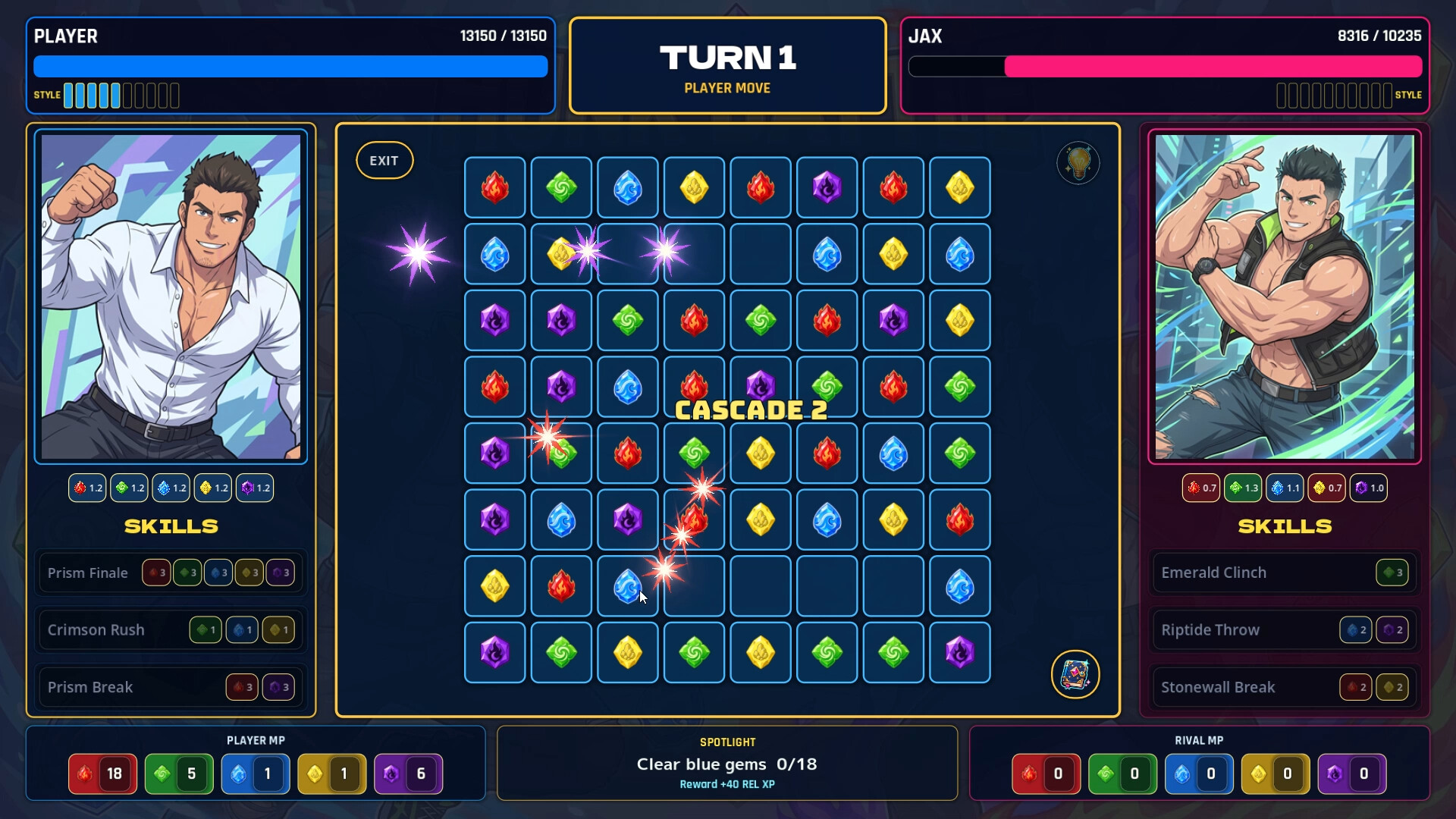 Hunk Battle Gems screenshot 2