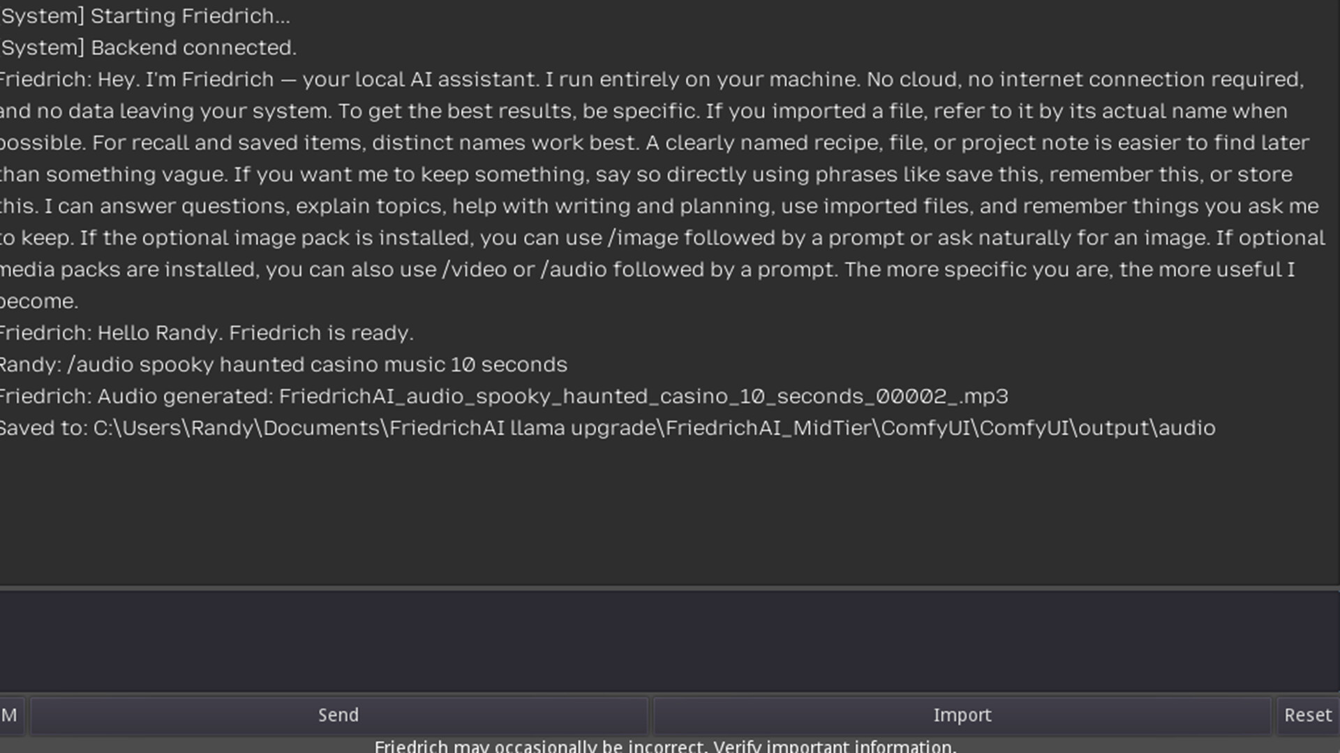 FriedrichAI Audio Generation screenshot 2