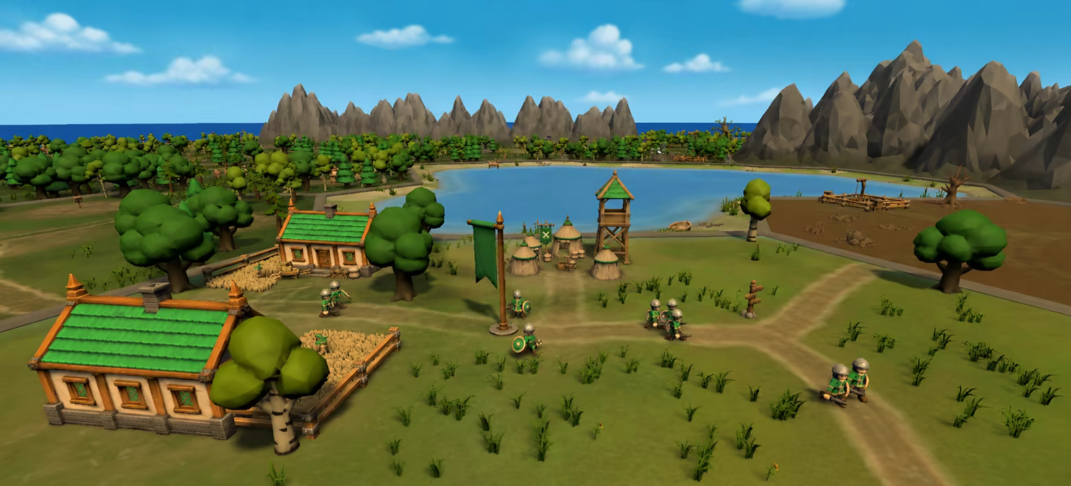 Settlement by the lake